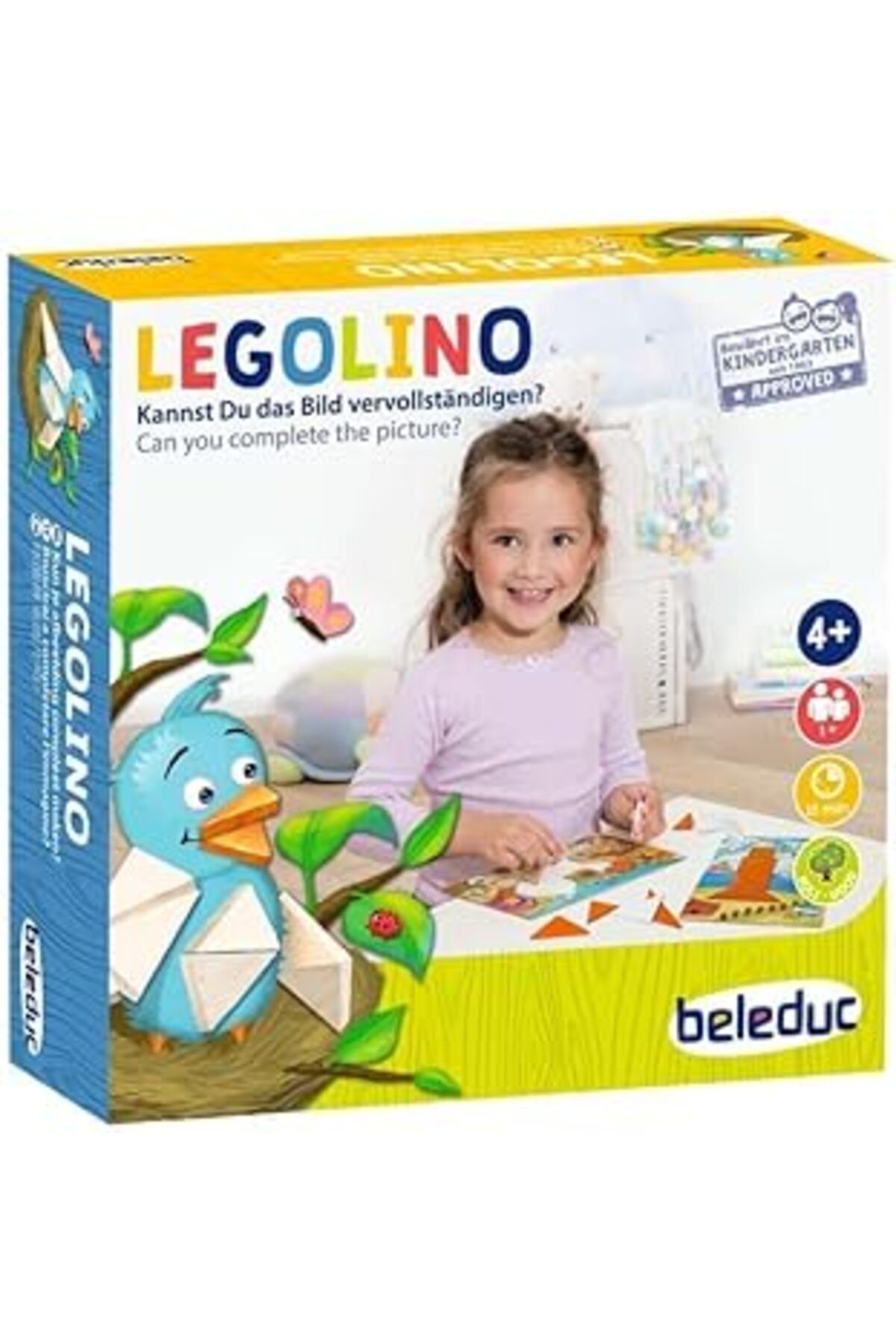 Qedii Beleduc Legolino Ahşap 14 Parça Eğitici Kutu Oyunu