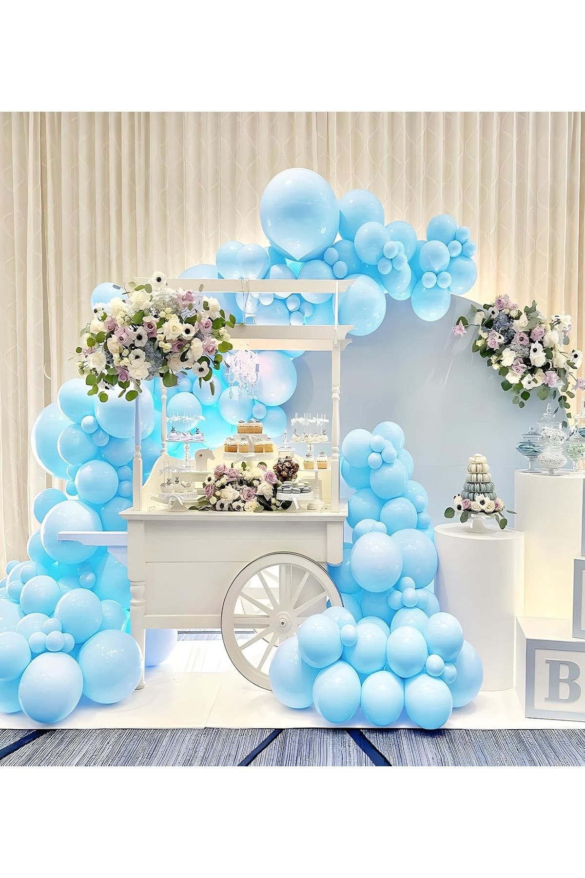Mack PLUS 5’li Açık Mavi Pastel Balon Seti – 12 inç | Ferah ve Şık Parti Balonları