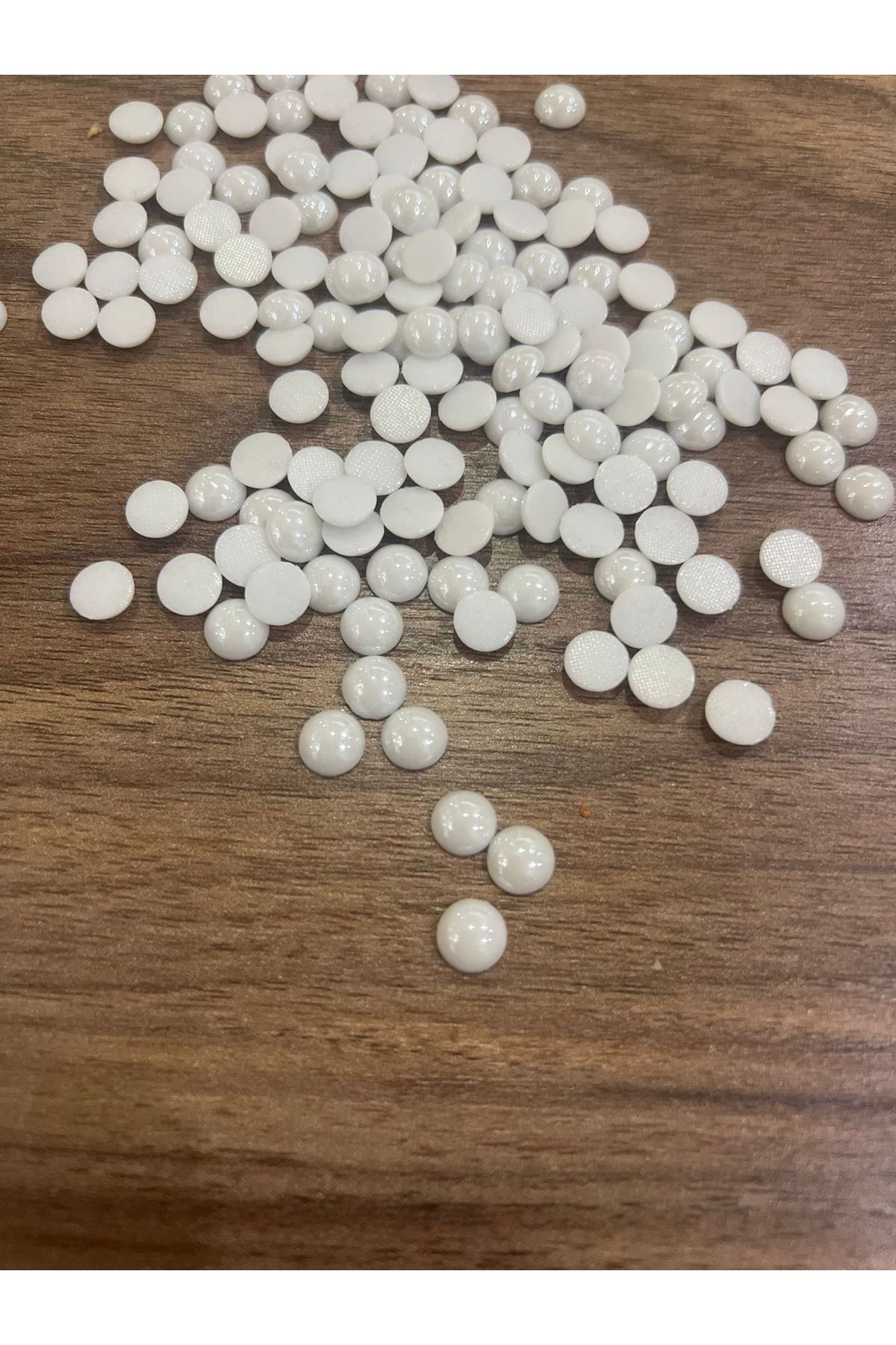 Zelisceisler 8mm Yarım Inci Beyaz -seramik Yapıştırma Deliksiz