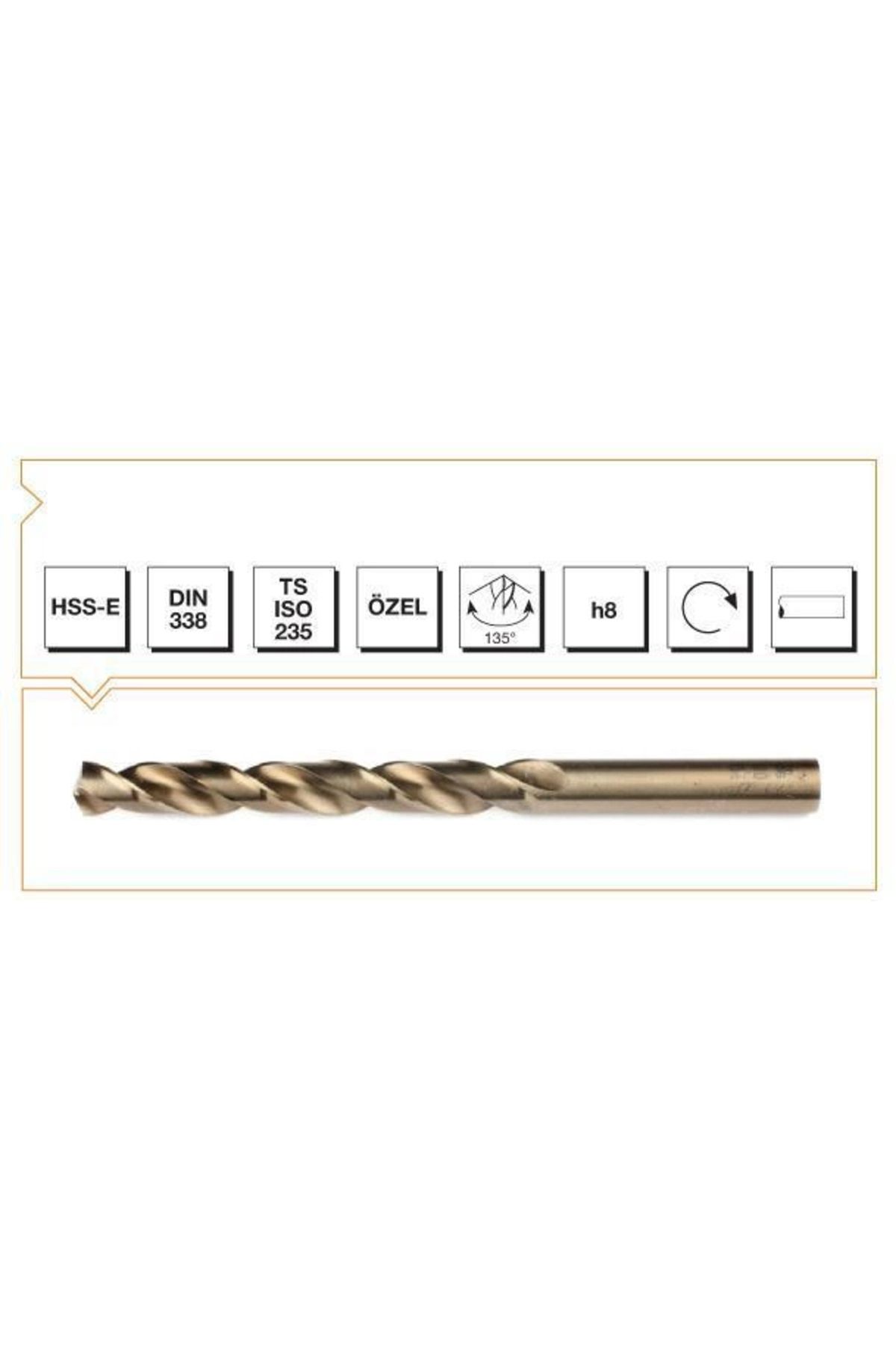 CANSA Makina Takım HSS-E Altın Seri İnox Delme Matkap Ucu 4 mm