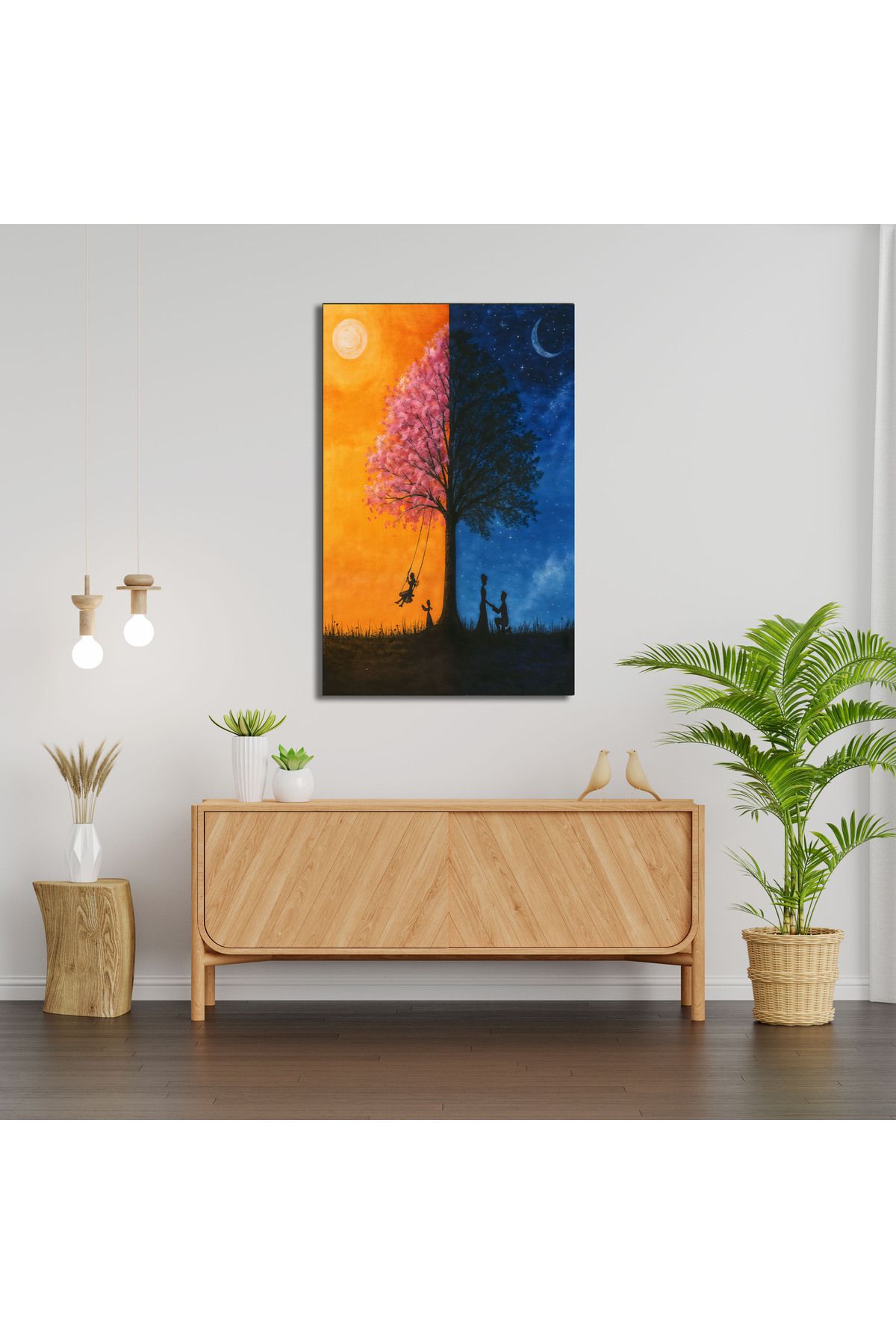 Altat Home Gündüz Gece Manzaralı Cam Tablo