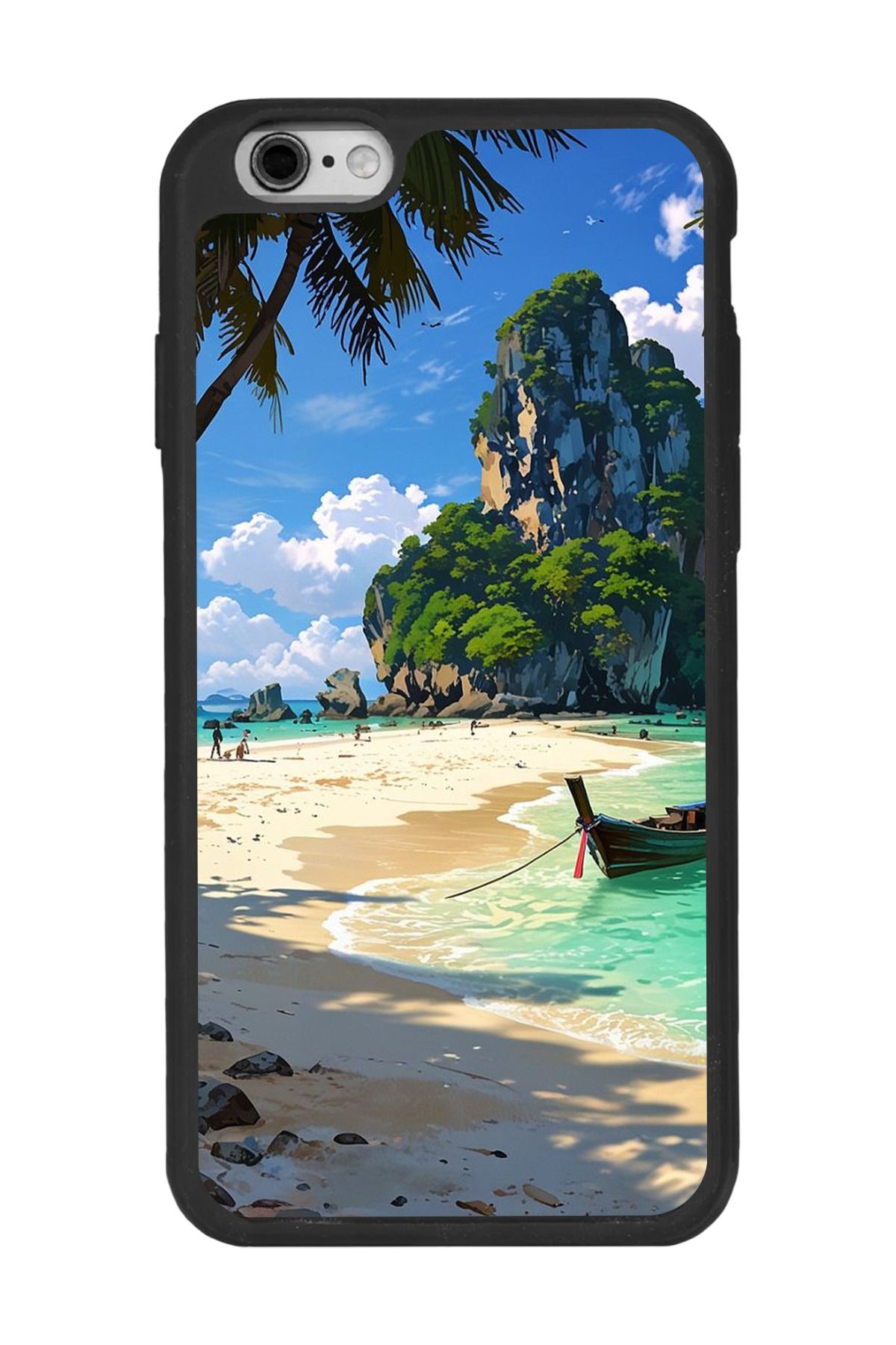 BGAKSESUAR Apple iPhone 6s Plus Siyah Silikon Kılıf Çiziklere ve Darbelere Karşı Koruma
