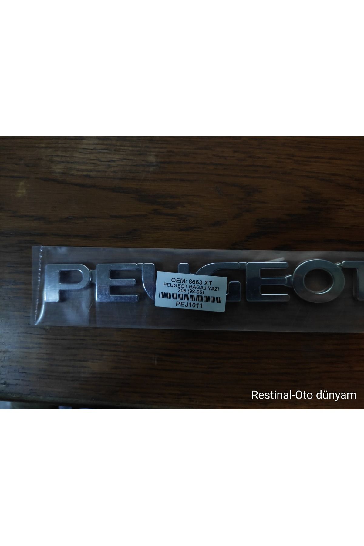 restinal PEUGEOT 206 BAGAJ YAZISI 98 VE 2006 YILLAR arası UYUMLU Pejo 206 ARKA BAGAJ YAZISI 3M 3D KROM rs