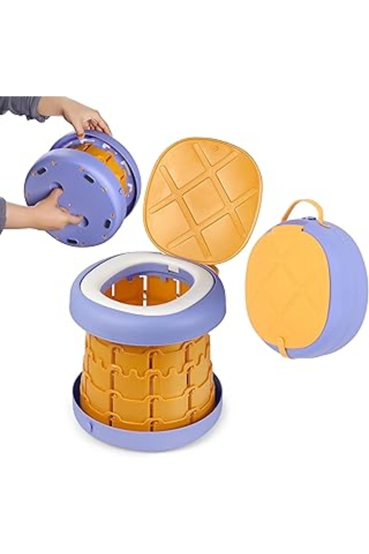TBSProjects Guqqo Lazımlık Portatif Katlanabilir Taşınabilir Çocuk Tuvaleti, 80Kg Taşıma Kapasiteli, Tabure, Sa