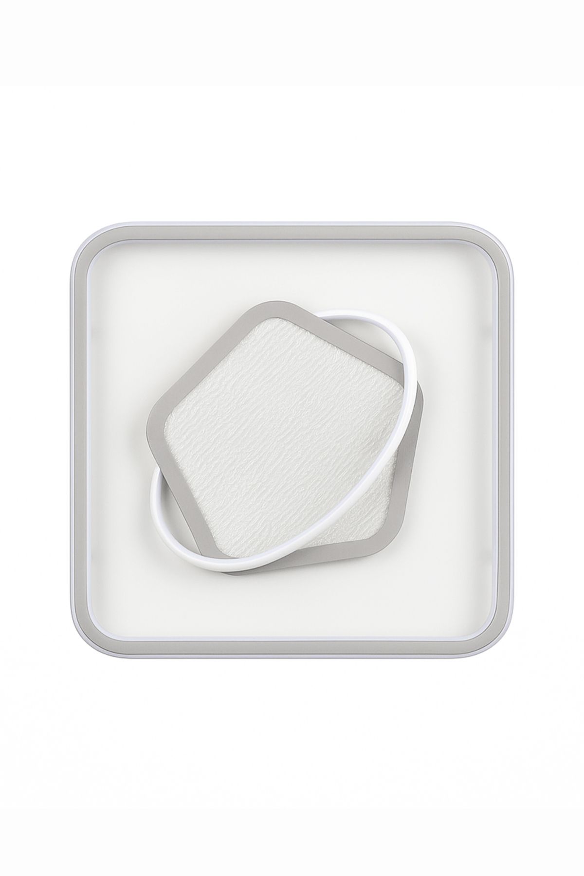 Avizemoda Pirlo 45 cm Daire 3 Renk Ledli (Sarı-Beyaz-Gün Işığı) Kumandalı Modern Akrilik Plafonyer Armatür