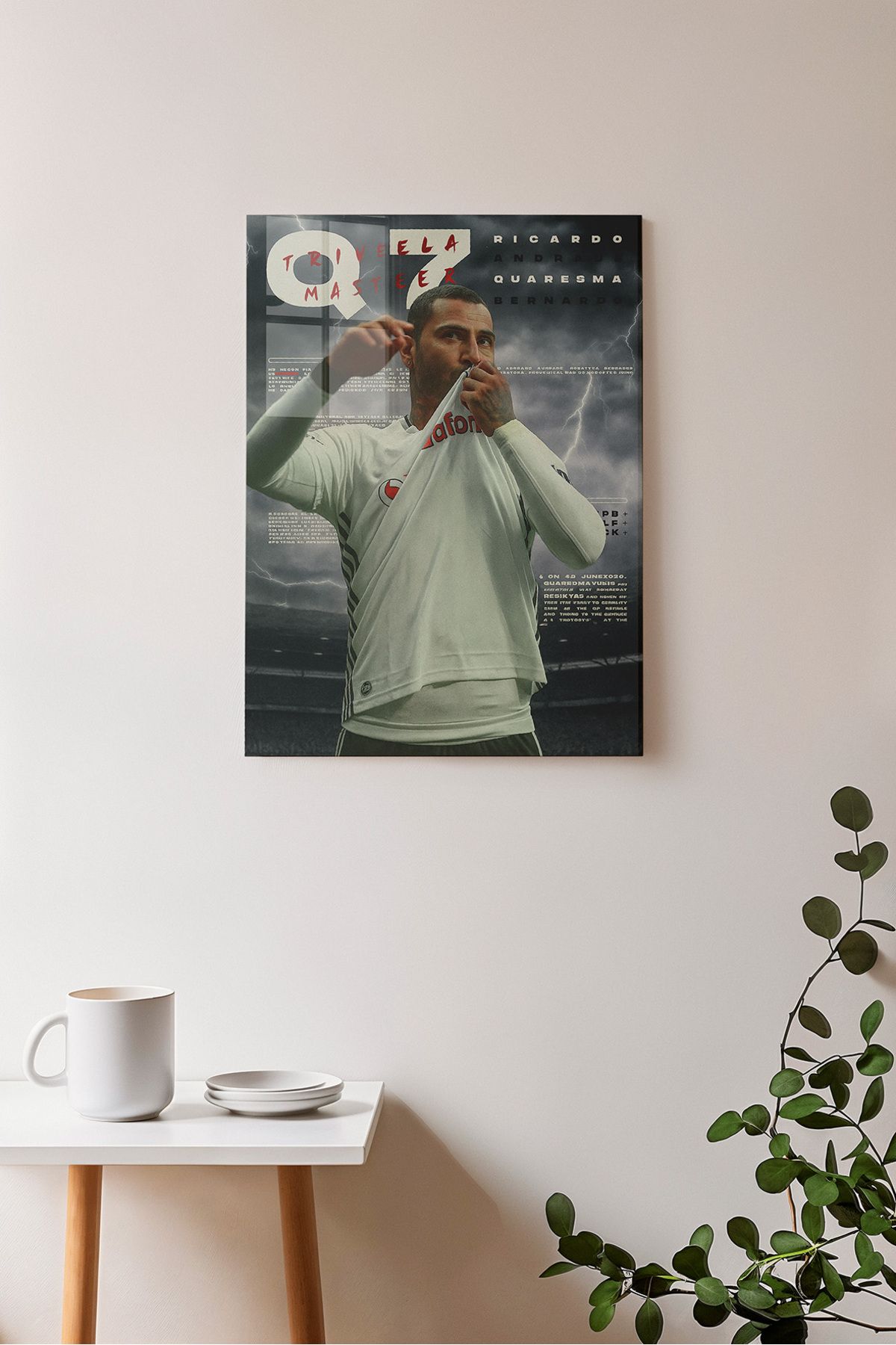 Ayabak Metal Poster Ricardo Quaresma- Dekoratif Metal Poster - Hediyelik Çerçevesiz Tablo
