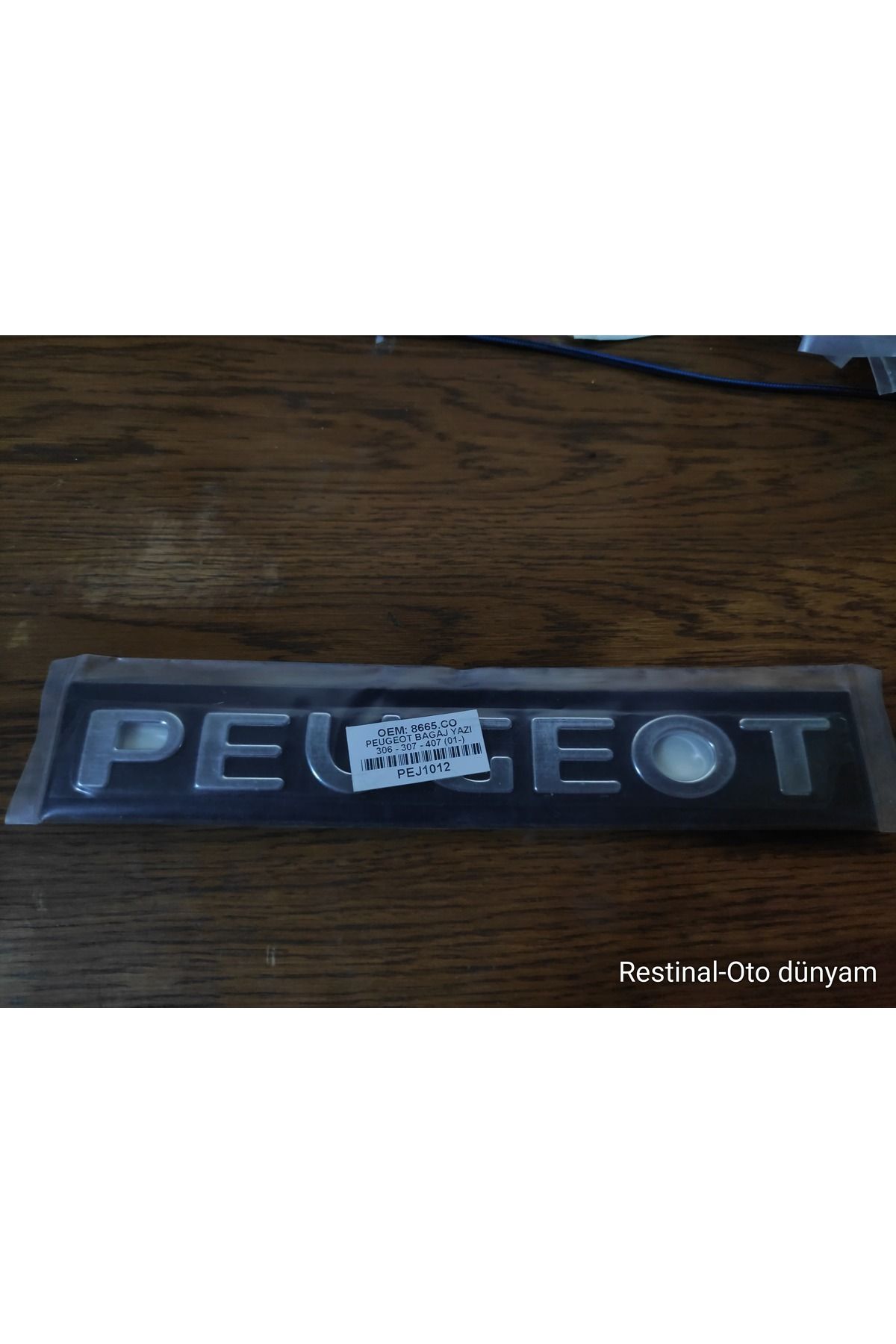 restinal PEUGEOT 407 BAGAJ YAZISI 2001 VE SONRASI YILLAR UYUMLU Pejo 407 ARKA BAGAJ YAZISI 3M 3D KROM