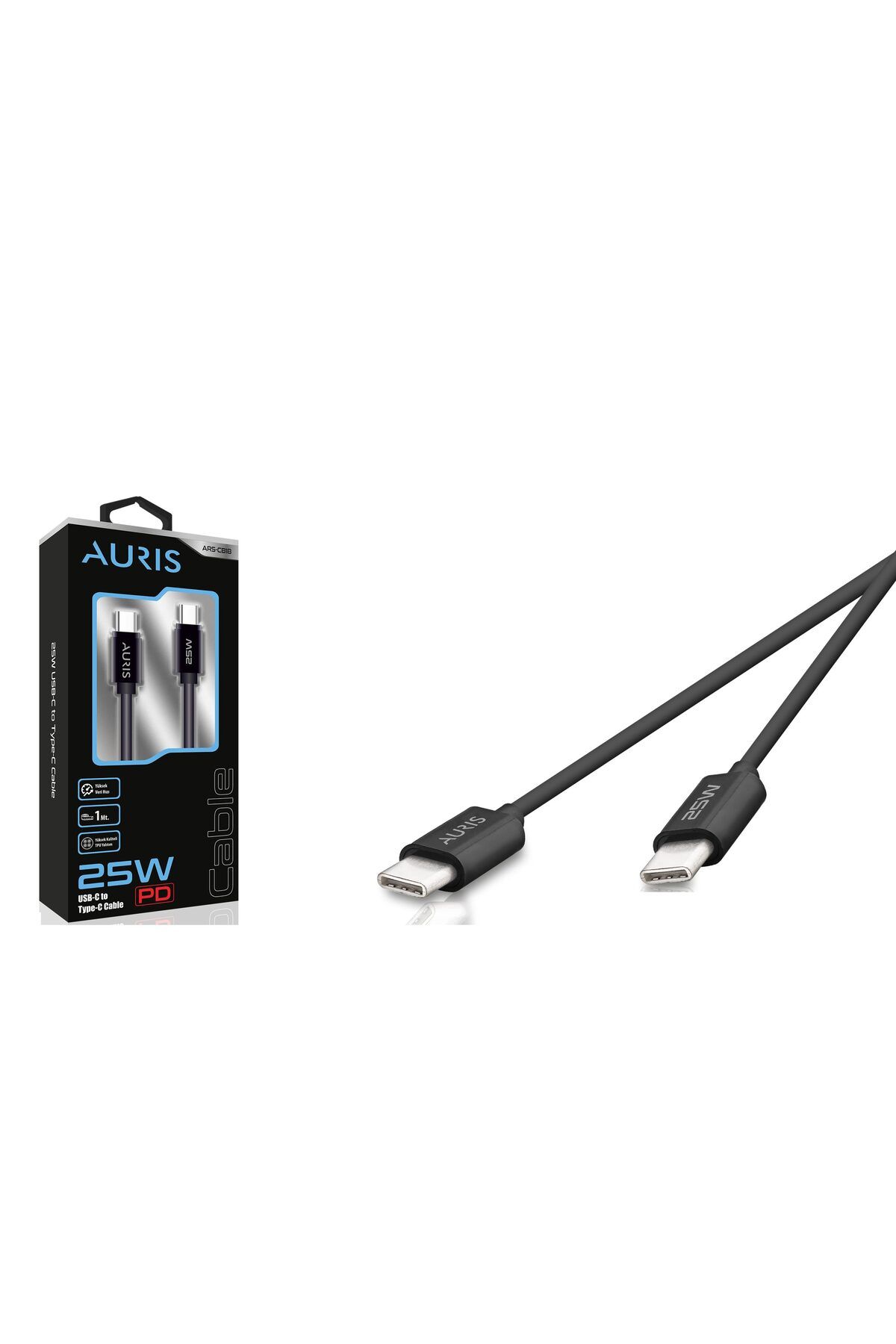 Auris CB18 25W Usb-C-Type-C Kablo 100 cm