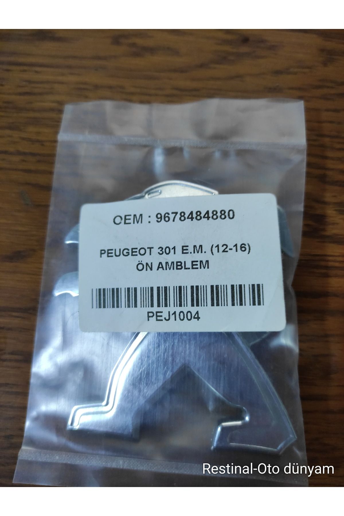 restinal PEUGEOT 301 ÖN ARMA 2012-2016 YILLARI ARASI UYUMLU Pejo 301 ÖN PANJUR ASLANI 3M 3D KROM
