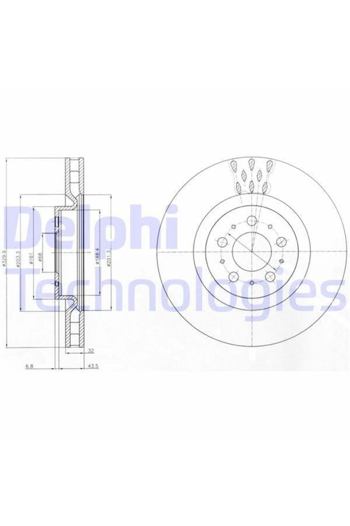 Universal ÖN FREN AYNASI VOLVO S60 2.5T AWD 384 2003-2010 V70 II 284 2003-2007 330X5DL