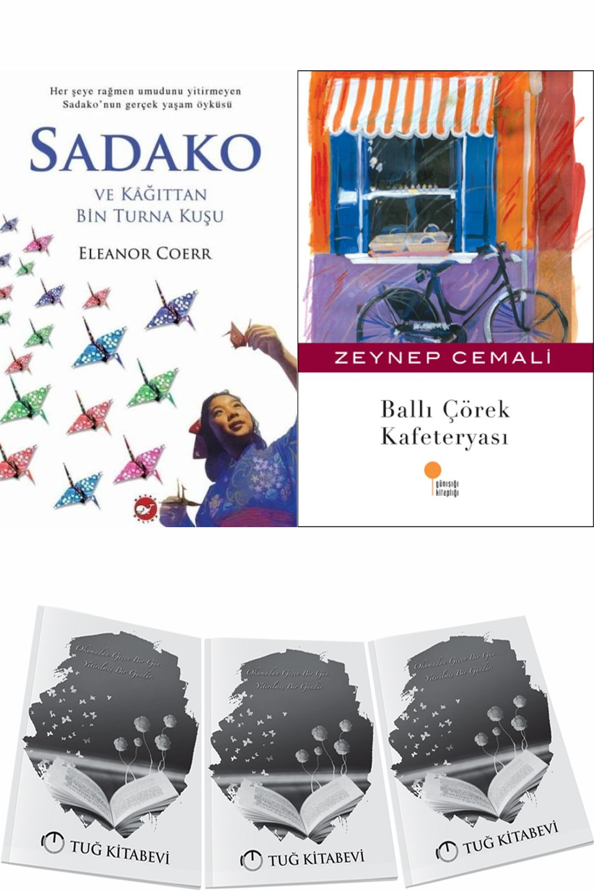 Beyaz Balina Yayınları Sadako ve Kağıttan Bir Turna Kuşu ve Ballı Çörek Kafeteryası + Hediyeli