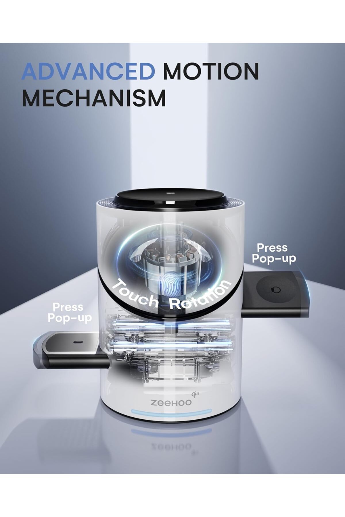 genernic-ZEEHOO 3 in 1 Wireless Charging Station, Auto-Rotating Magsafe Charger Stand for Multiple Devices, Q 5