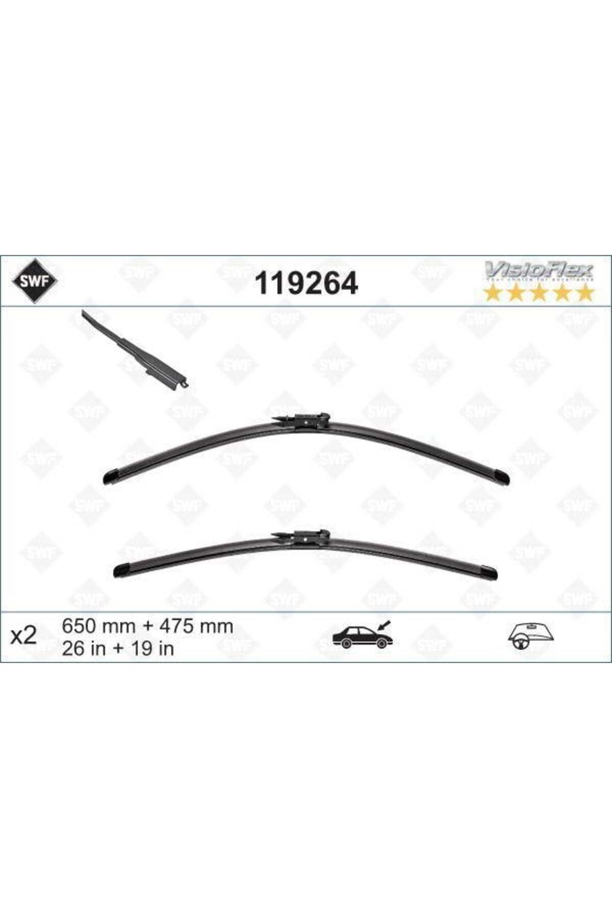 VALEO SILECEK SUPURGESI TAKIMI 650mm / 475mm MERCEDES B-CLASS W246 11 18 SWF