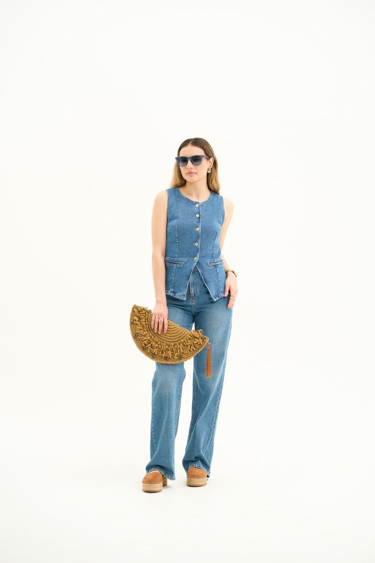 roibyardaözmen Dilvin,Fletolu Denim Yelek