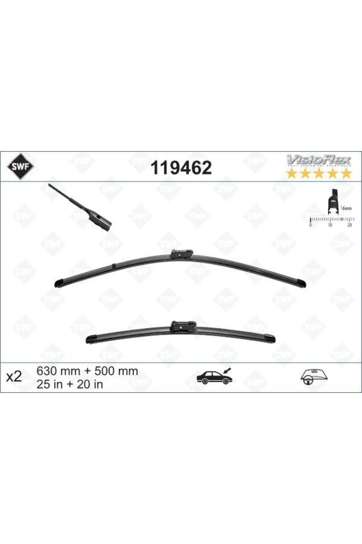 VALEO SİLECEK SWF VisioFlex Flat Blade X2 630 500 mm VOLVO S90 V90 XC90 03/2015 PORSCHE TAYCAN 2019 AUDI A