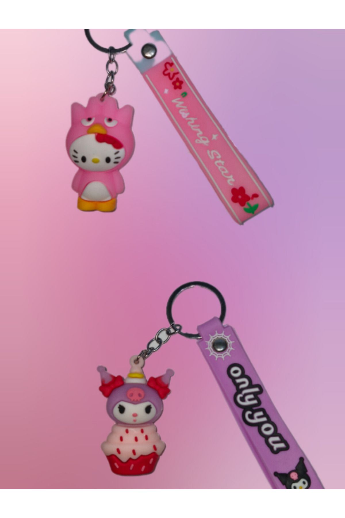 ibis oyuncak KUROMİ & HELLO KİTTY ANAHTARLIK 2'Lİ SET