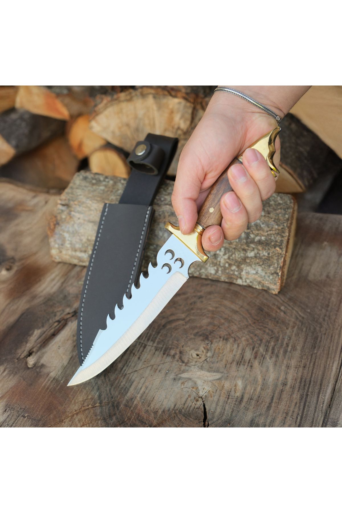 kösemehmet Av Bıçağı 34 Cm - 3 Hilal Desen