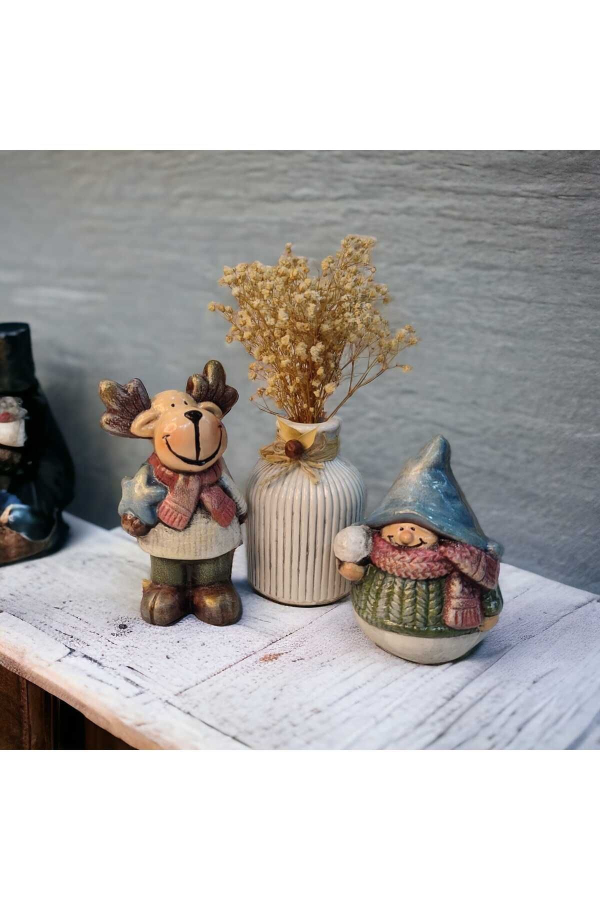 Elioure Noel ( Yılbaşı ) Biblo 3 ' Lü Set Model 2