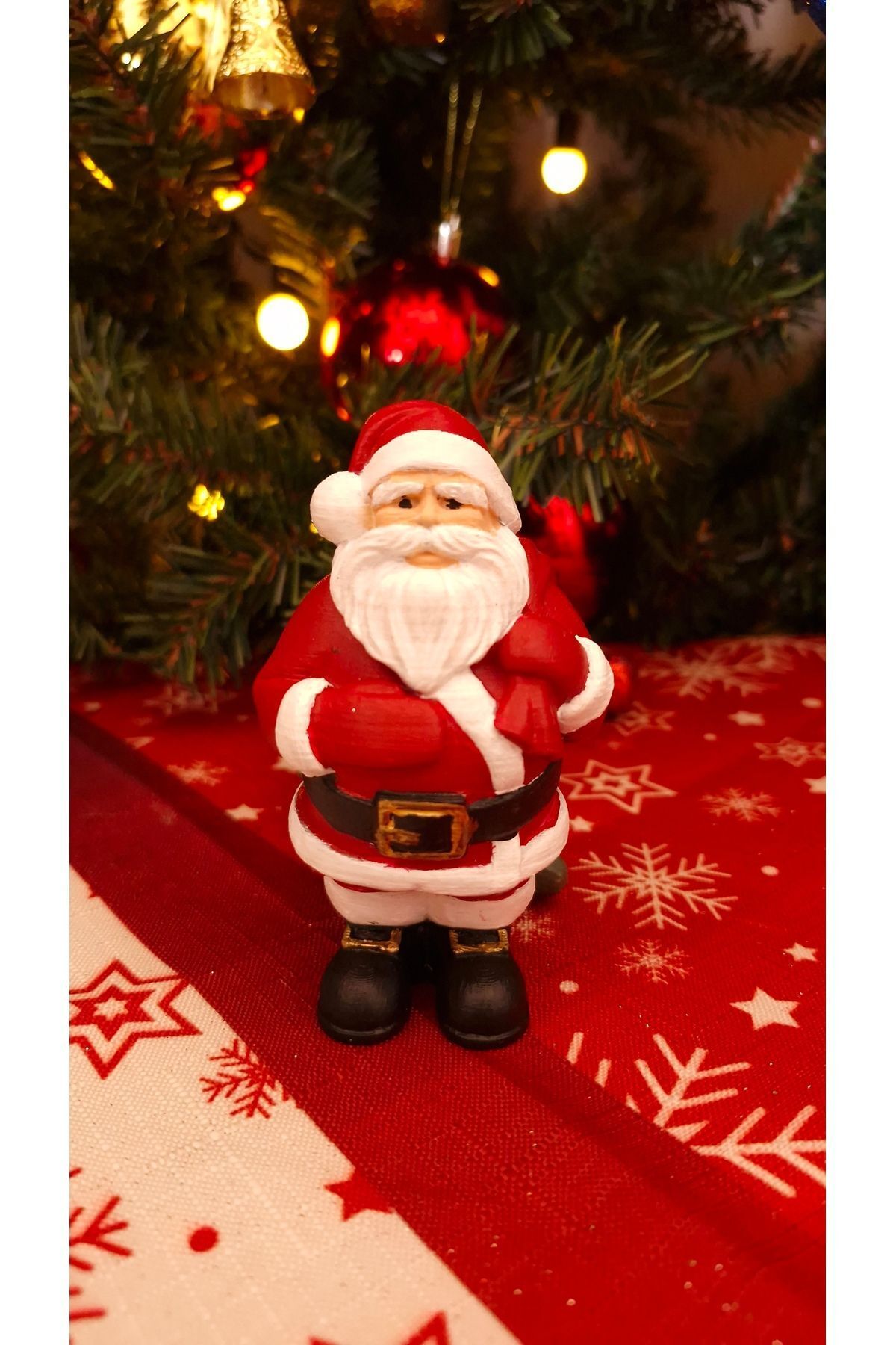 Elioure El Boyaması 3D Baskı Noel Baba (10 cm) - Yılbaşı Dekoru
