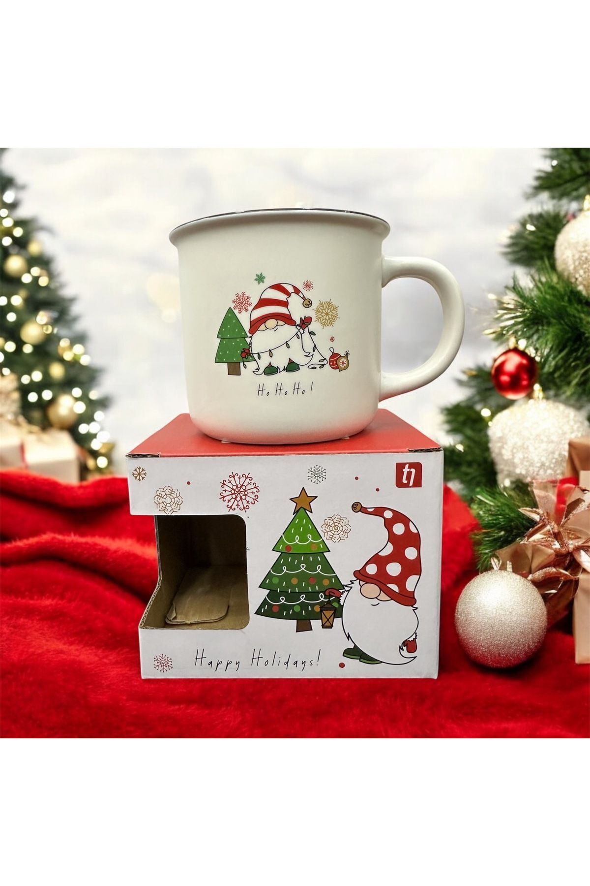 Elioure Happy New Year ,Yılbaşı Temalı Özel Kutulu Porselen Kupa