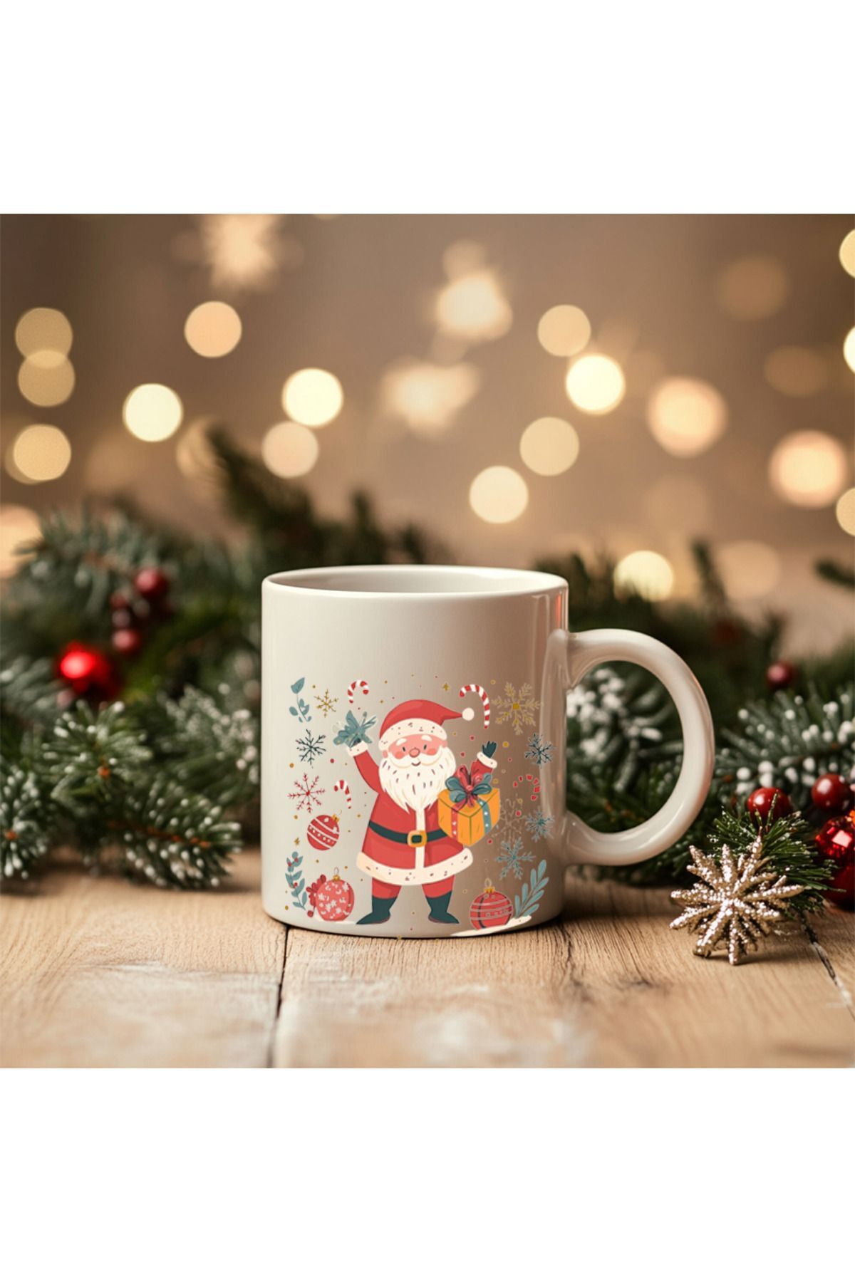Elioure Santa's Tale Noel Baba Baskılı Kupa Bardak