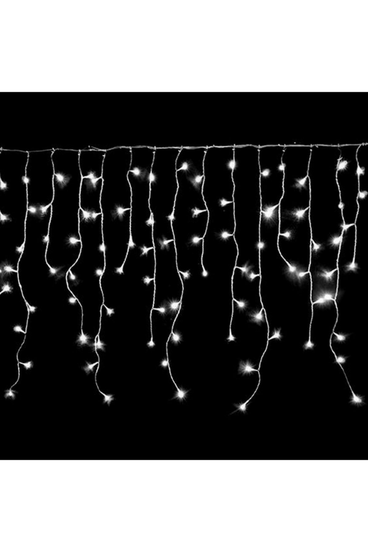 Elioure Saçak Led Işık Ip44 Beyaz Işık 2,4 X 1m Yılbaşı Işığı