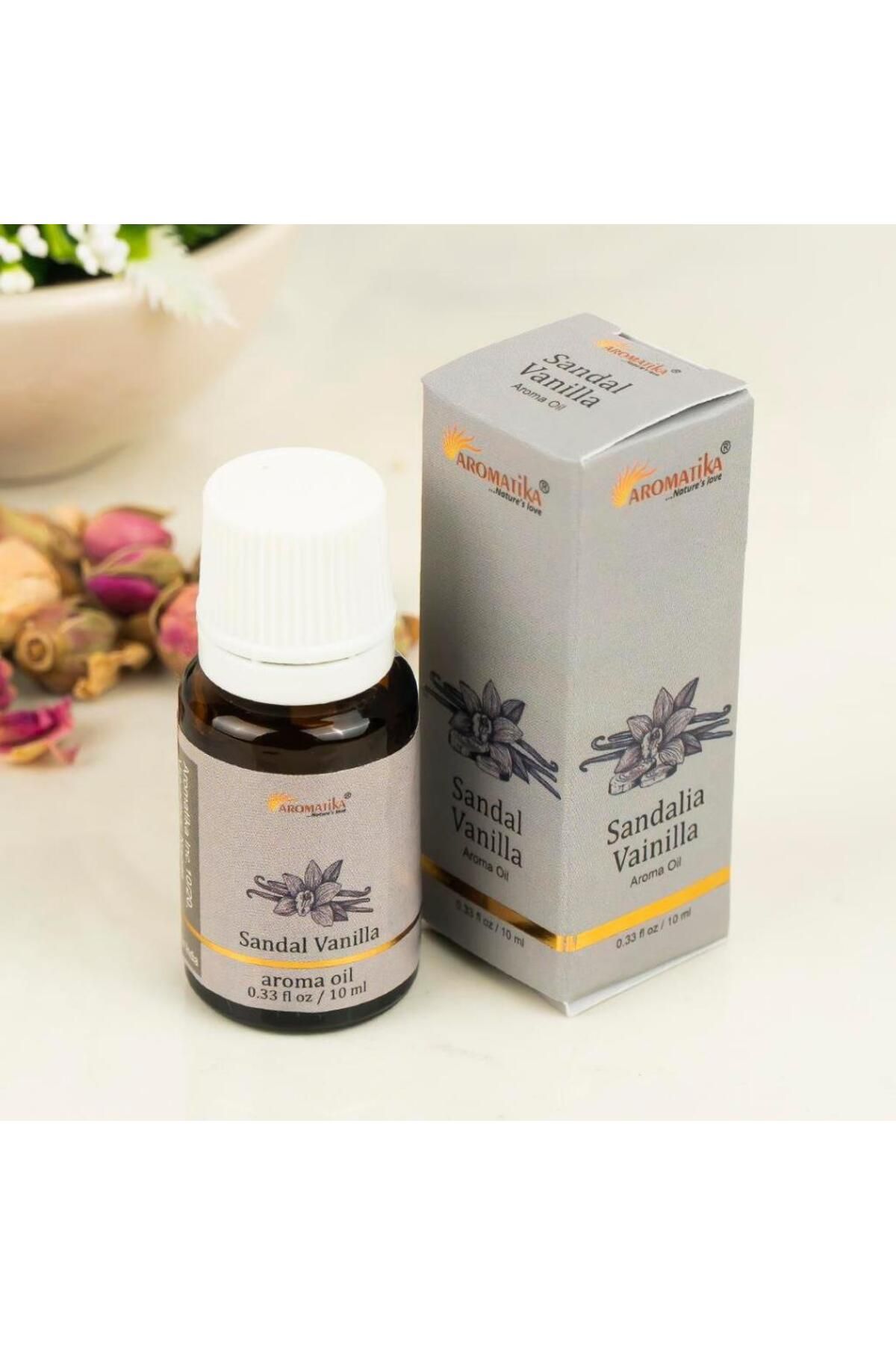 Aromatika Sandal Vanilya aromatik yağ difüzör ve buhurdanlık kokusu 10 ml