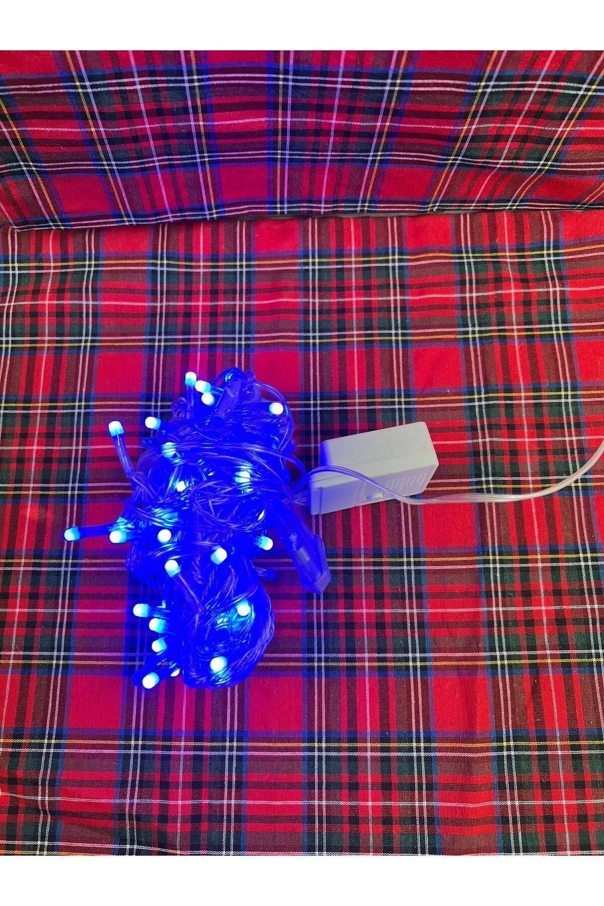 Elioure FİŞLİ 220 VOLT ŞEFFAF KABLO 10 METRE MAVİ IŞIK BONCUK LED EKLEMELİ YILBAŞI IŞIK ZİNCİRİ