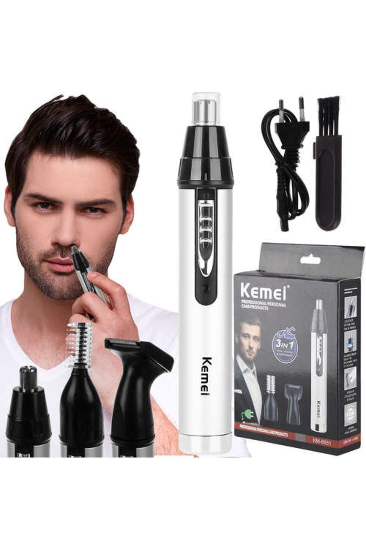 ideal STORE-idealSTORE 3 in 1 Multifunctional Trimmer, Includes 3 Removable Tips, Wet and Dry Use, Re 7
