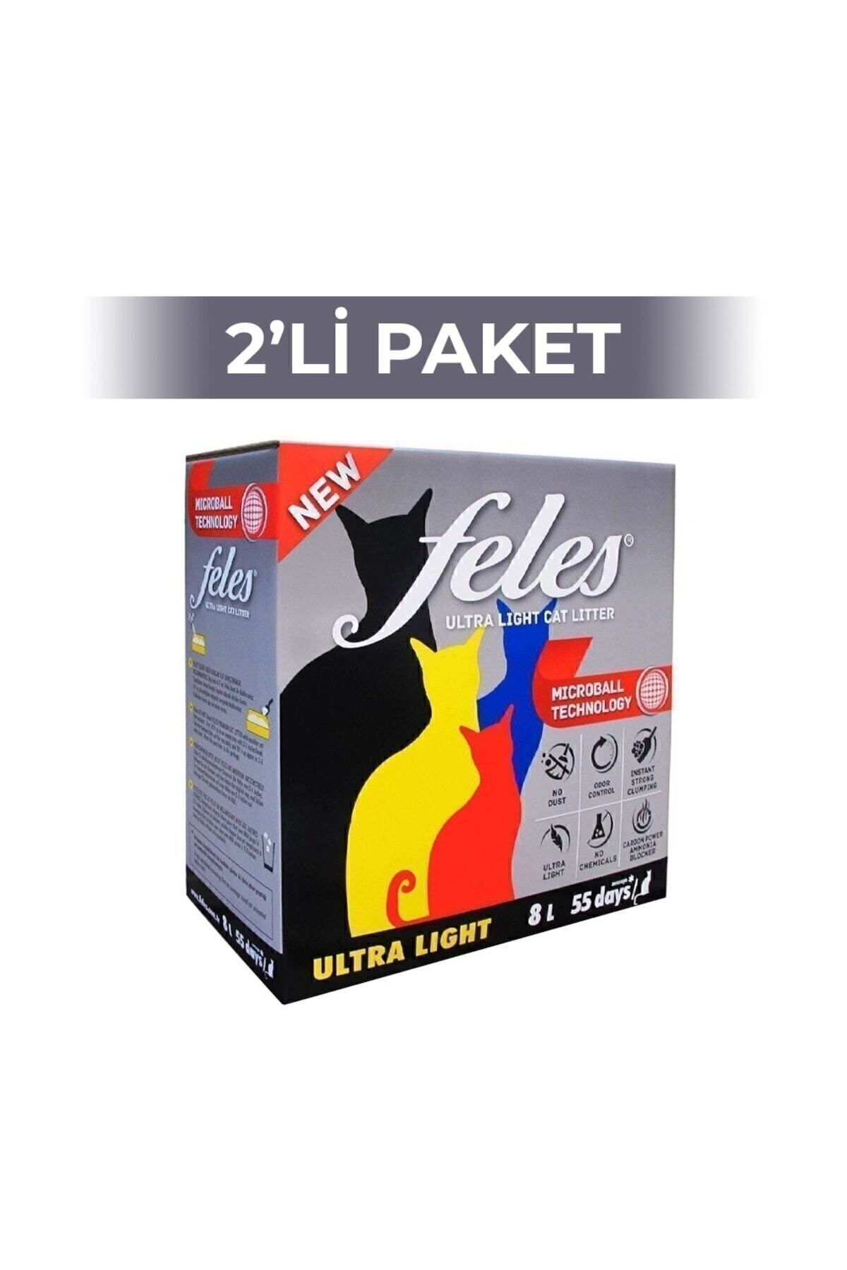 Elioure Ultra Light Karbonlu Topaklanan %100 Tozsuz Kedi Kumu 8 Lt 2 Adet