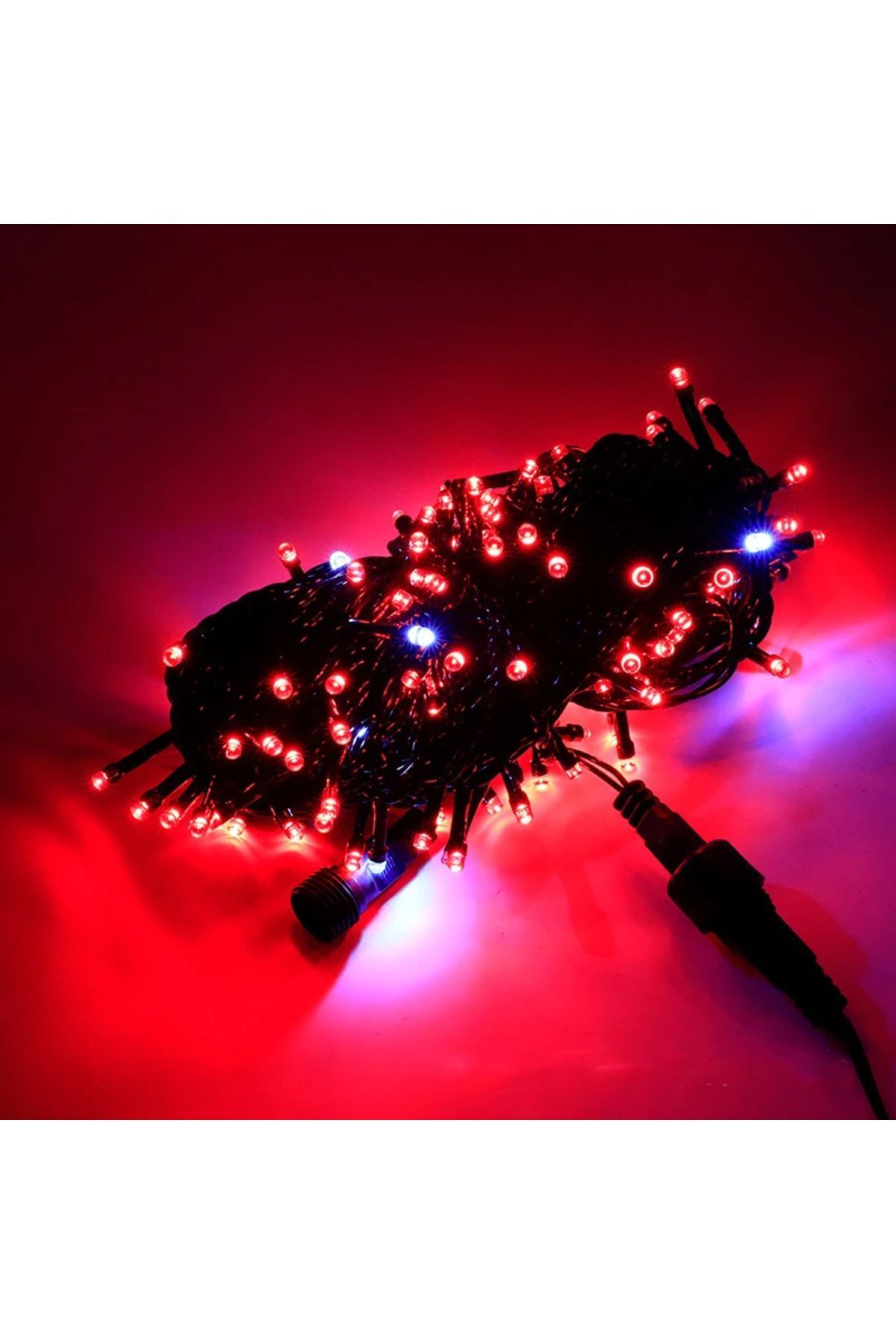 Elioure Yılbaşı Noel Işığı 20 Metre Siyah Kablo 200 Led Işık Lamba Su Geçirmez 220 v Fişli