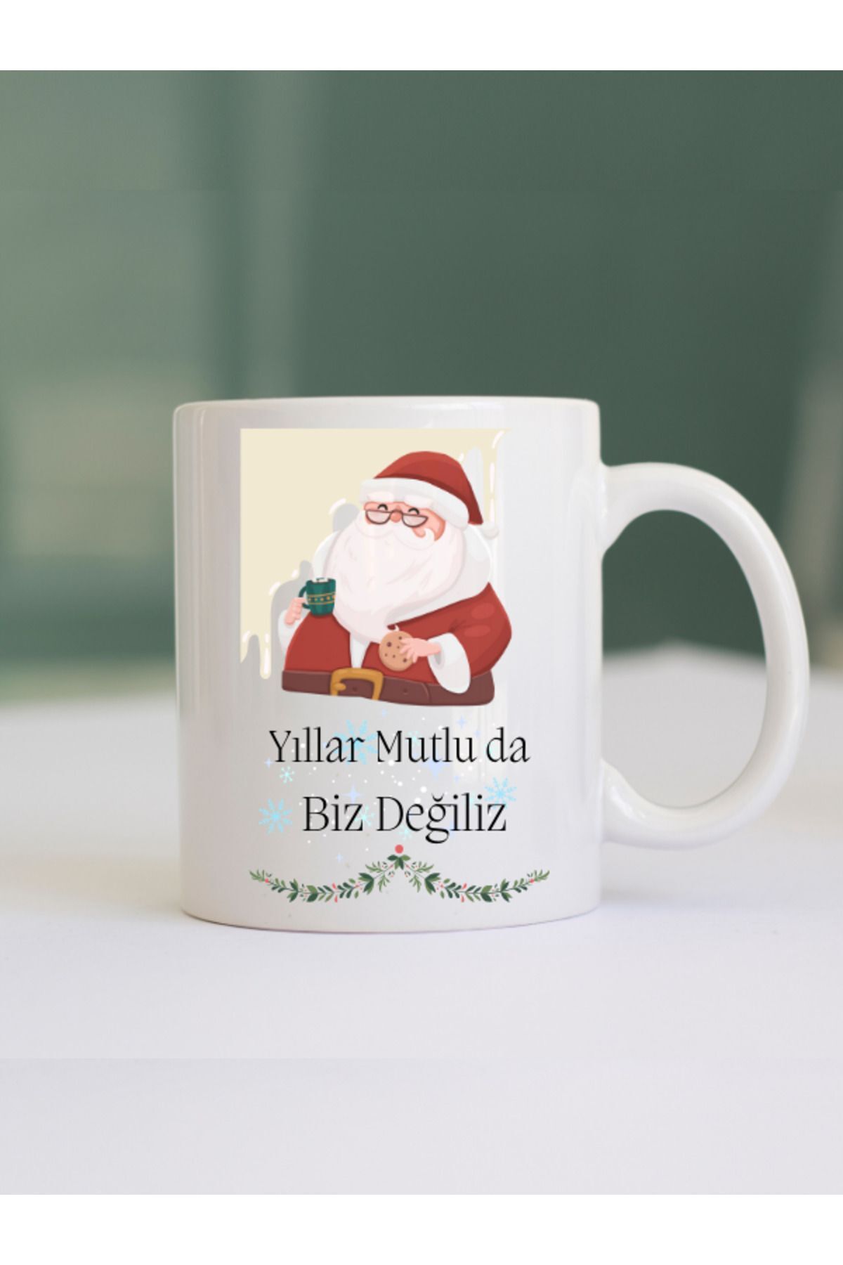 Elioure Eğlenceli Baskılı Kupa Bardak Noel