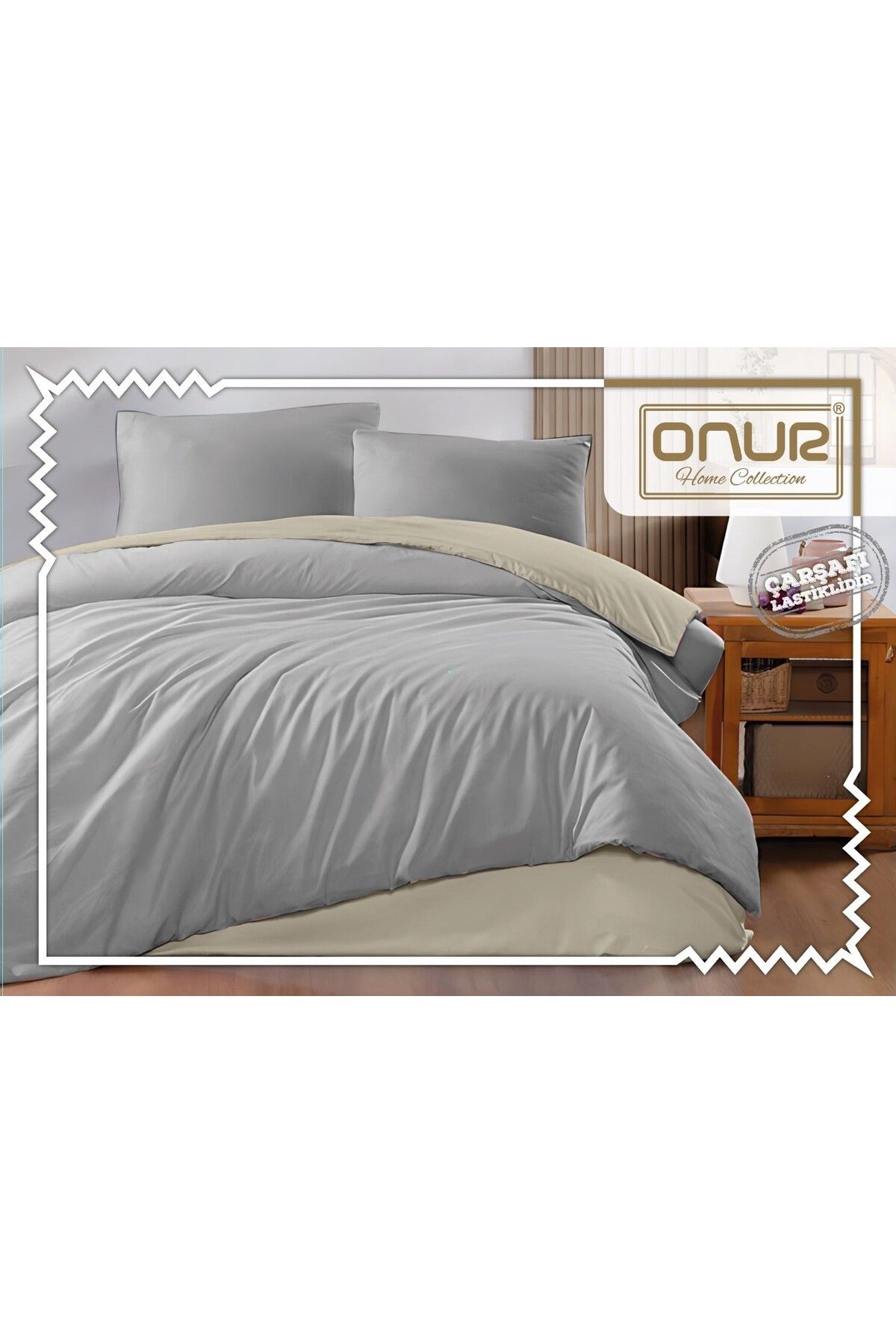 Bella Home Onur %100 Pamuk Çift Kişilik Nevresim Takımı - Çarşafı Lastikli