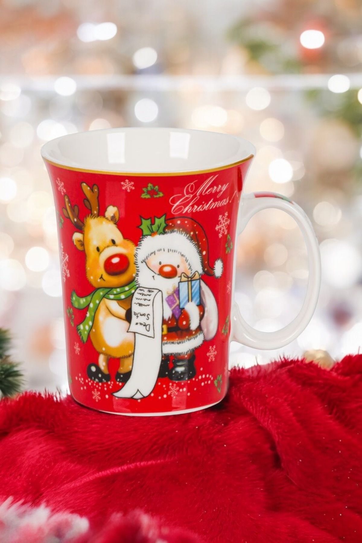 Elioure Noel Baba Santa ve Geyikli Yılbaşı Kupası