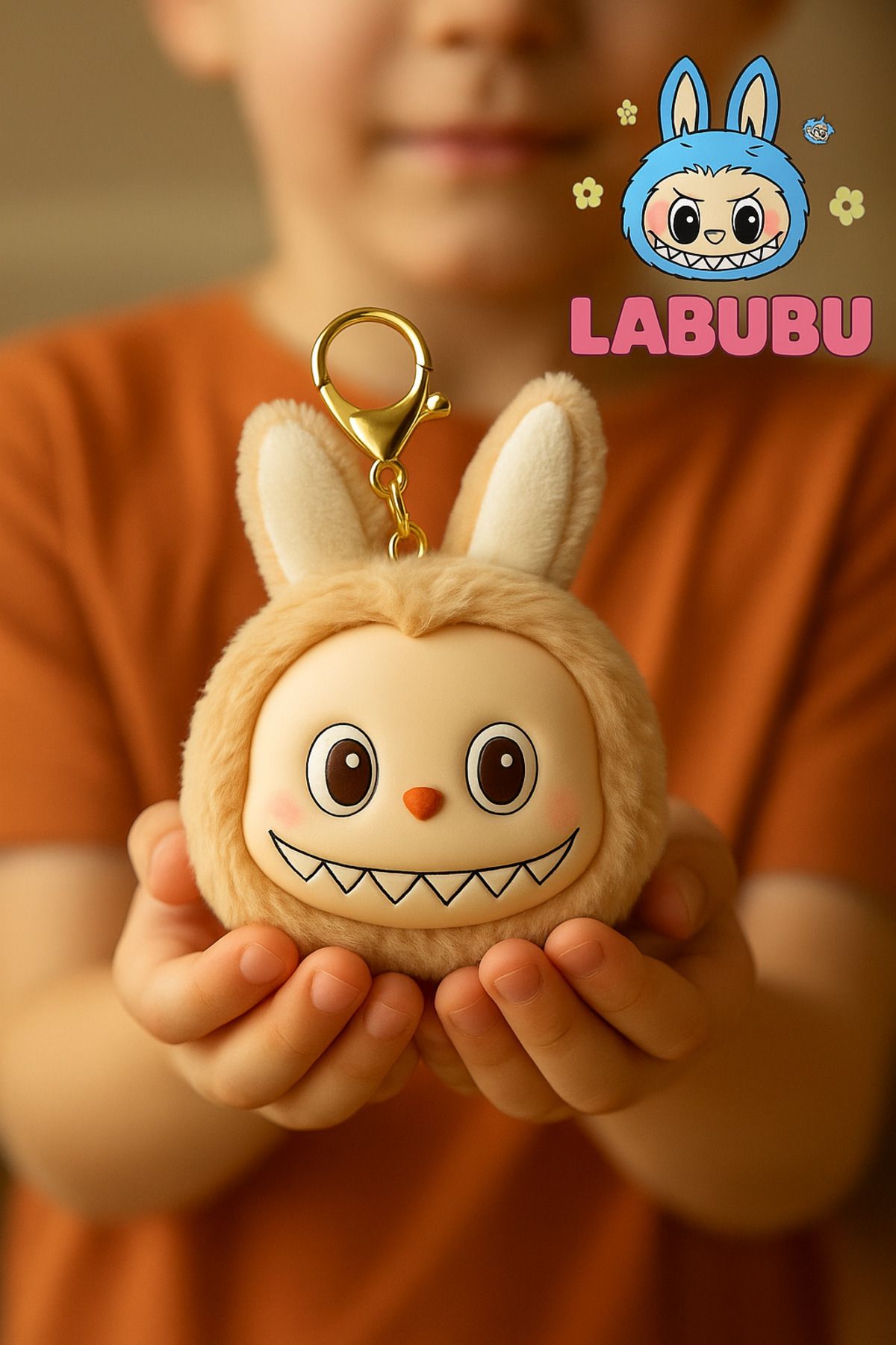 TOYFEST Labubu Peluş Anahtarlık Çanta Şüsü - MODEL 4 - Kahverengi