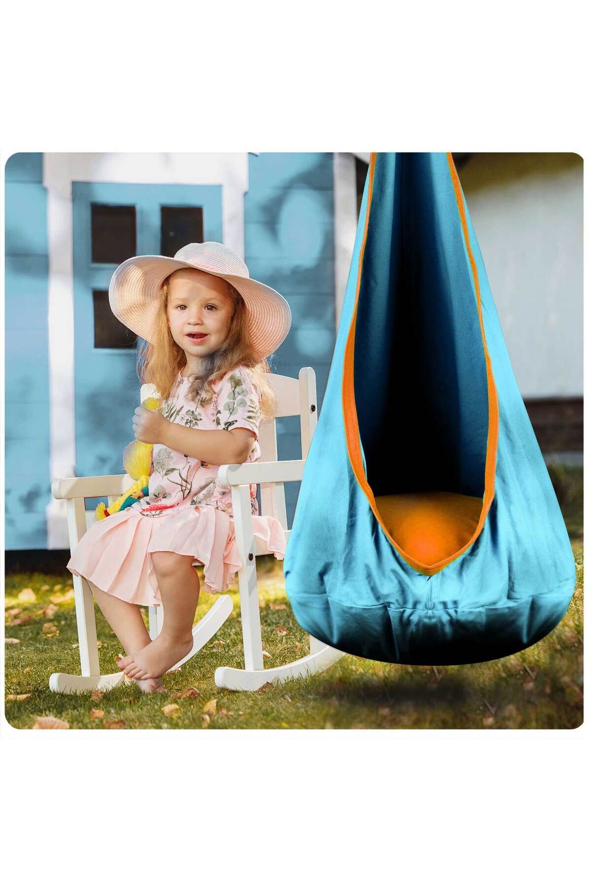 ideal STORE-Hamac copii The Raven's Nest tip cocon idealSTORE, Dimensiune 140x55 cm, Material solid, Include per 5