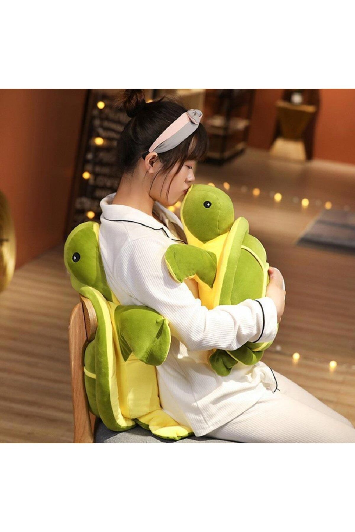 Online İthal Kumaş Caretta Caretta Deniz Kaplumbağası Peluş Oyuncak Minder Yastık Peluş
