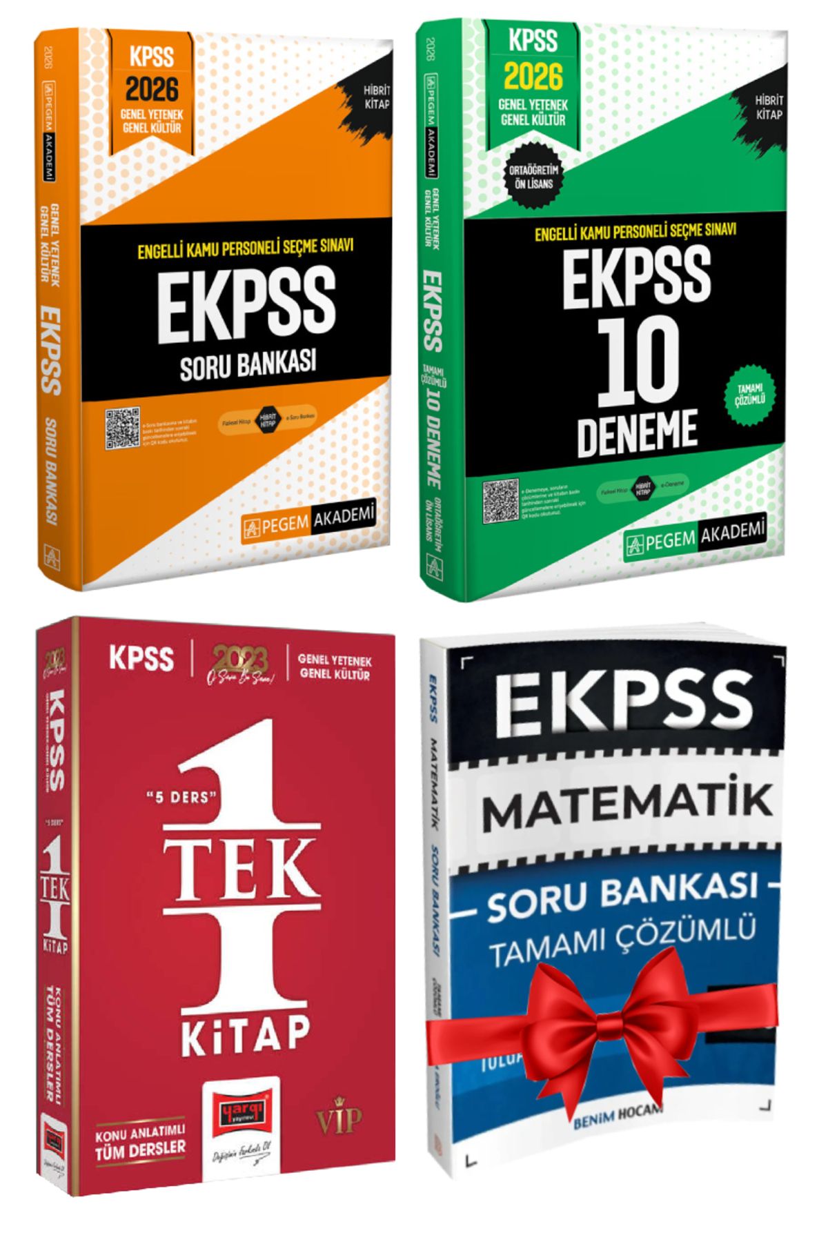 Pegem Akademi Yayıncılık 2026 Pegem EKPSS Soru Bankası+EKPSS 10 Deneme+Yargı GYGK Konu Anlatım+Hediye