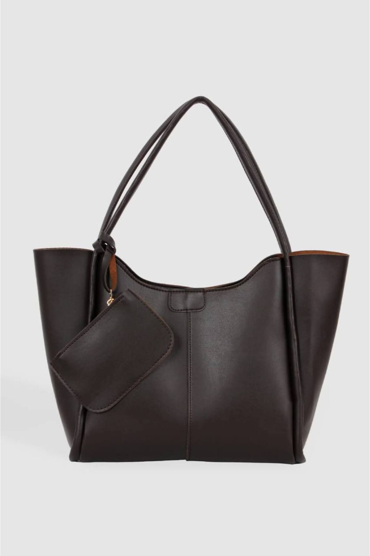 chocolatebag Kadın Cüzdan Detaylı Büyük Boy Omuz Çantası