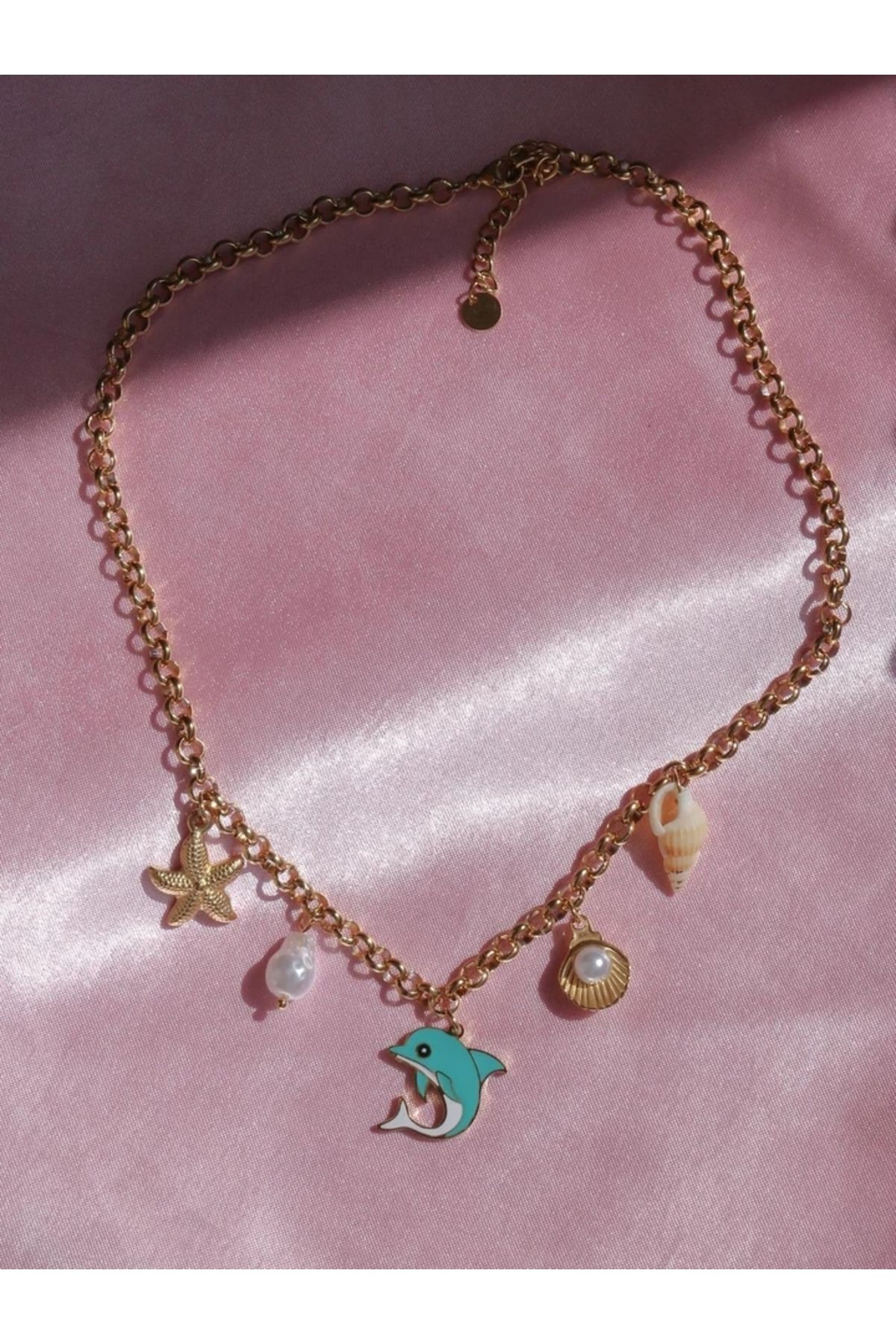 Reorah Collection Dolphin Tide Çelik Charm Kolye