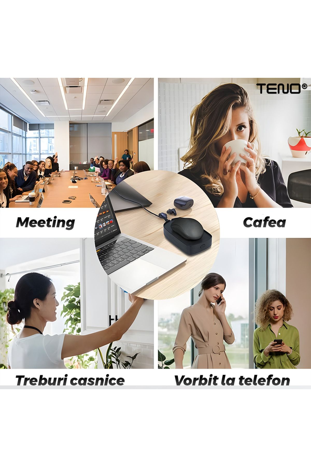 Teno-Teno® Mouse Jiggler for Mouse Movement Simulation, undetectable, ON/OFF switch, black 7