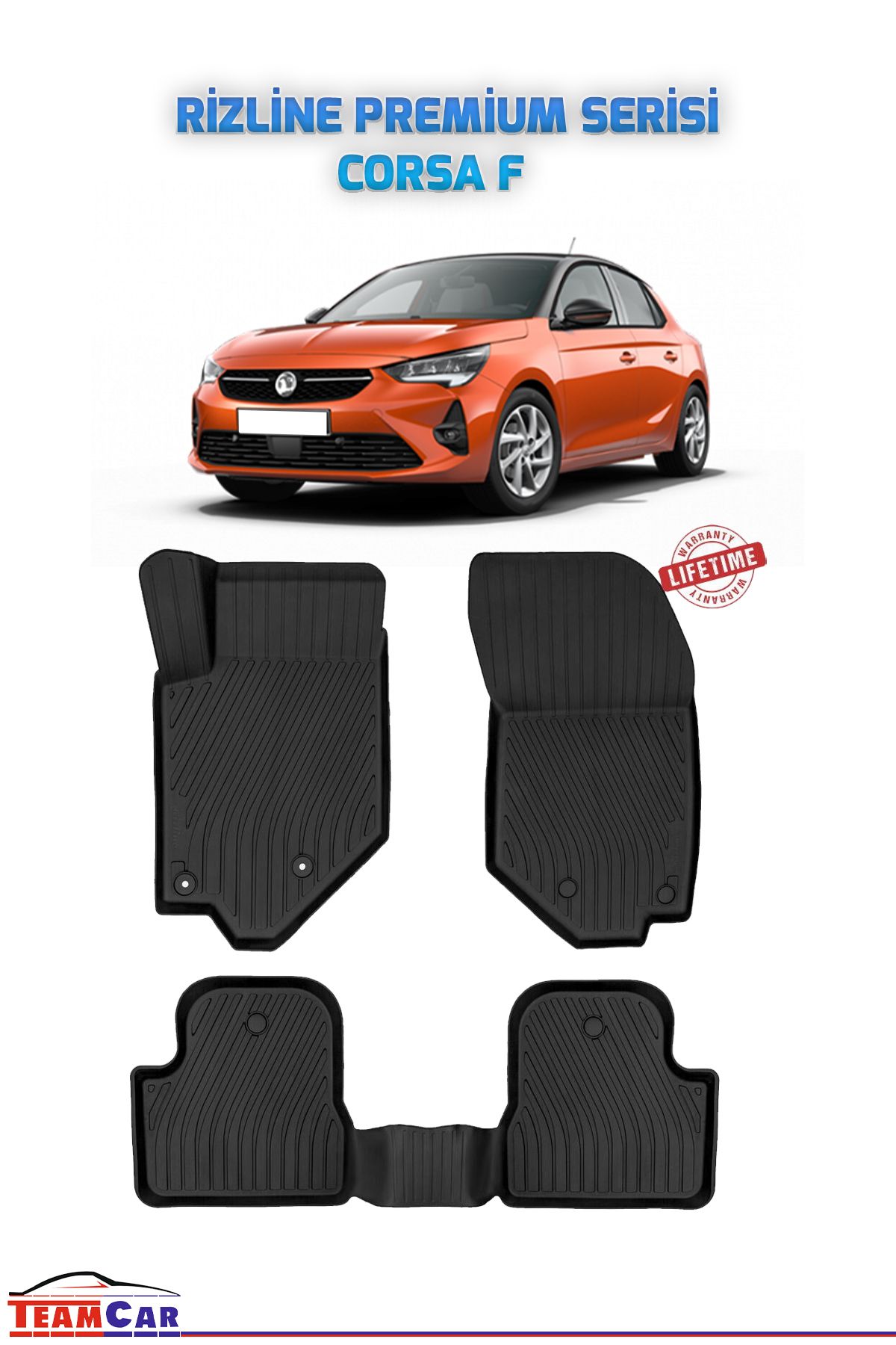 Rizline Opel Corsa 2020 Sonrası Uyumlu Premium Serisi Havuzlu Paspas