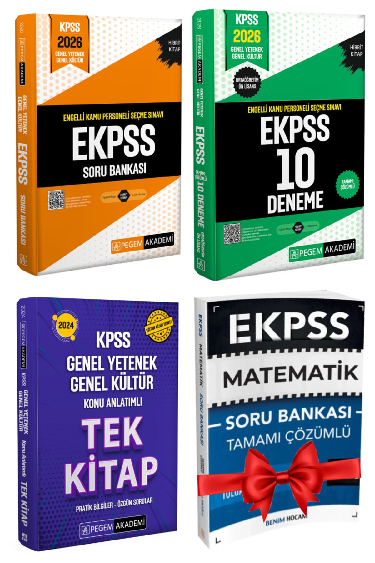 Pegem Akademi Yayıncılık 2026 Pegem EKPSS Soru Bankası+EKPSS 10 Deneme+GYGK Konu Anlatım+Hediye