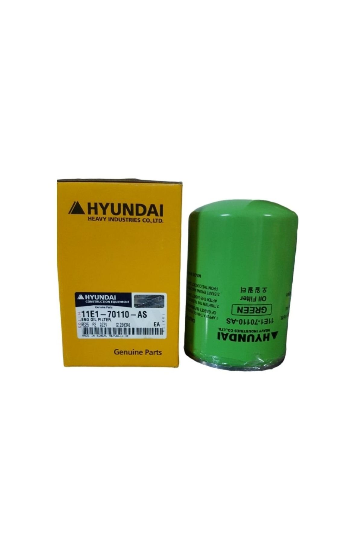 Hyundai 11E1-70110-AS Orijinal Yağ Filtresi