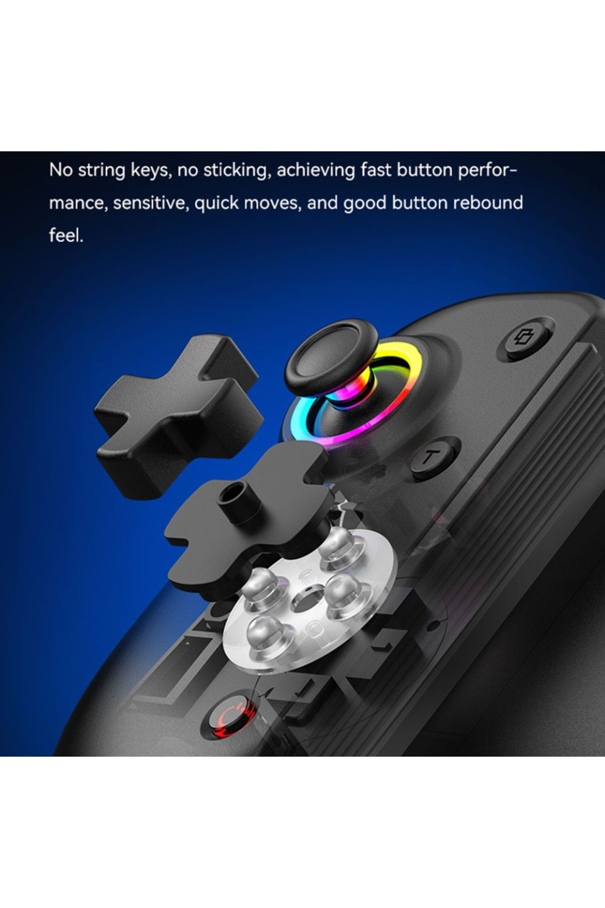 SKYDDAR INNOVATION-Wireless Gamepad BSP-D8 Pro, Compatible Android, iOS, PS4, set with sticker, Black 3