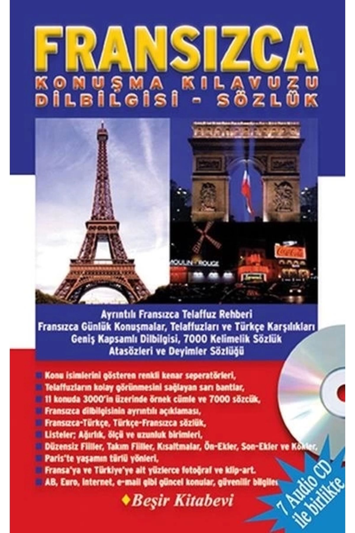 Beşir Kitabevi Fransızca Konuşma Kılavuzu Dilbilgisi - Sözlük (CD'li)
