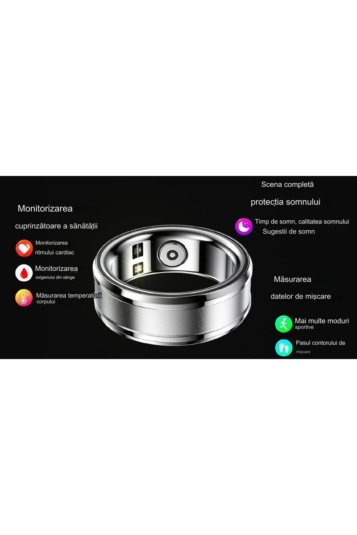 ideal STORE-idealSTORE BetaSmart Smart Ring, Unisex, Heart Rate, Temperature, Oxygen, Sleep Monitoring, 3