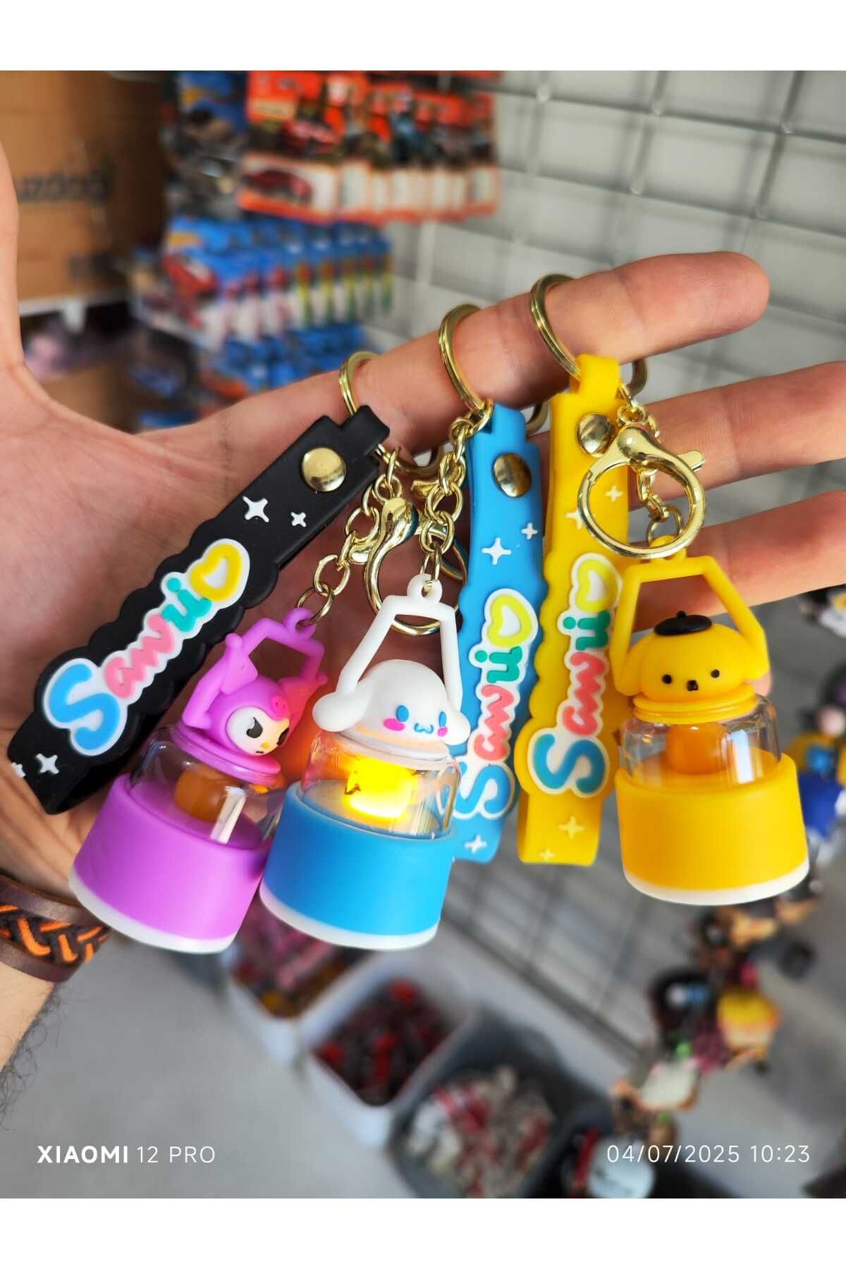 oyuncakçı savaş & europe shop Sanrio lamba şeklinde ışıklı figür oyuncak anahtarlık kuromi hediyelik kawai