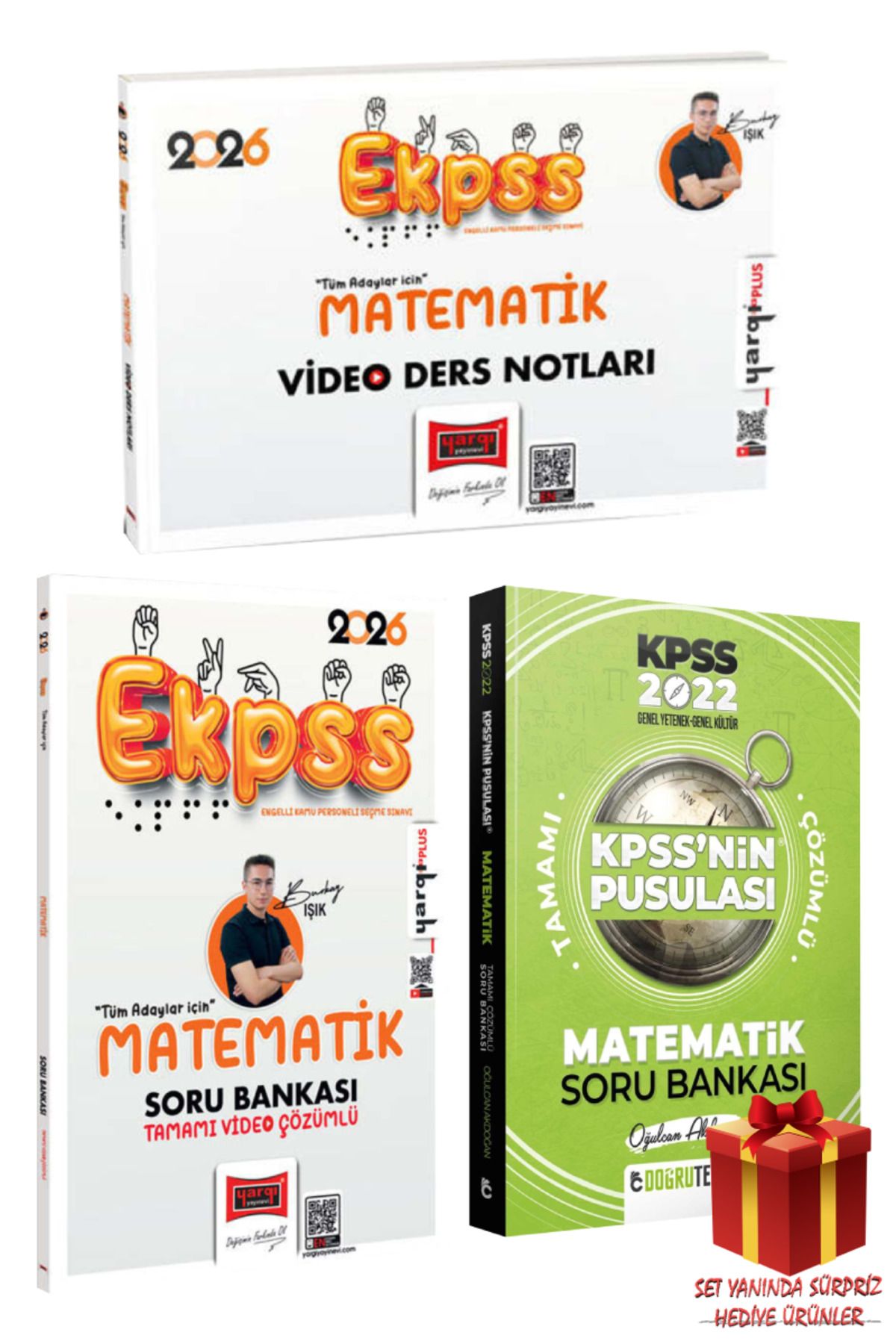 Yargı Yayınları 2026 EKPSS Matematik Video Ders Notları+ Soru Bankası+ Doğru Tercih Soru Bankası+ Hediye