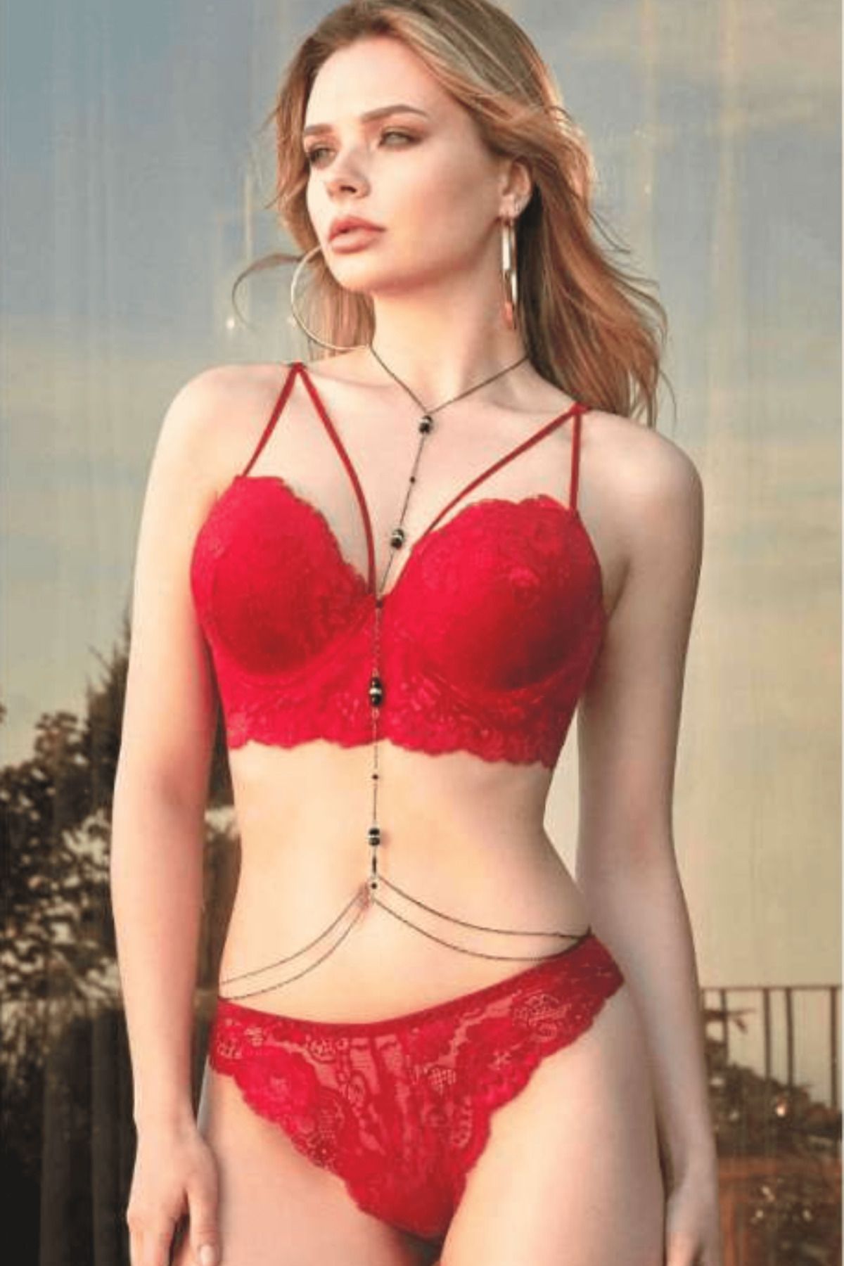 Mollycrush Kadın Desteksin Dantel Detaylı Sütyen Külot Takım 4330